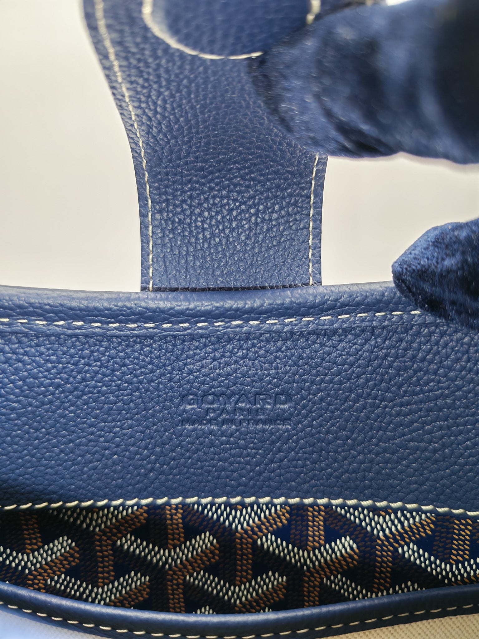 Sac Musette in Navy Blue/Bleu Marine Goyardine Canvas
