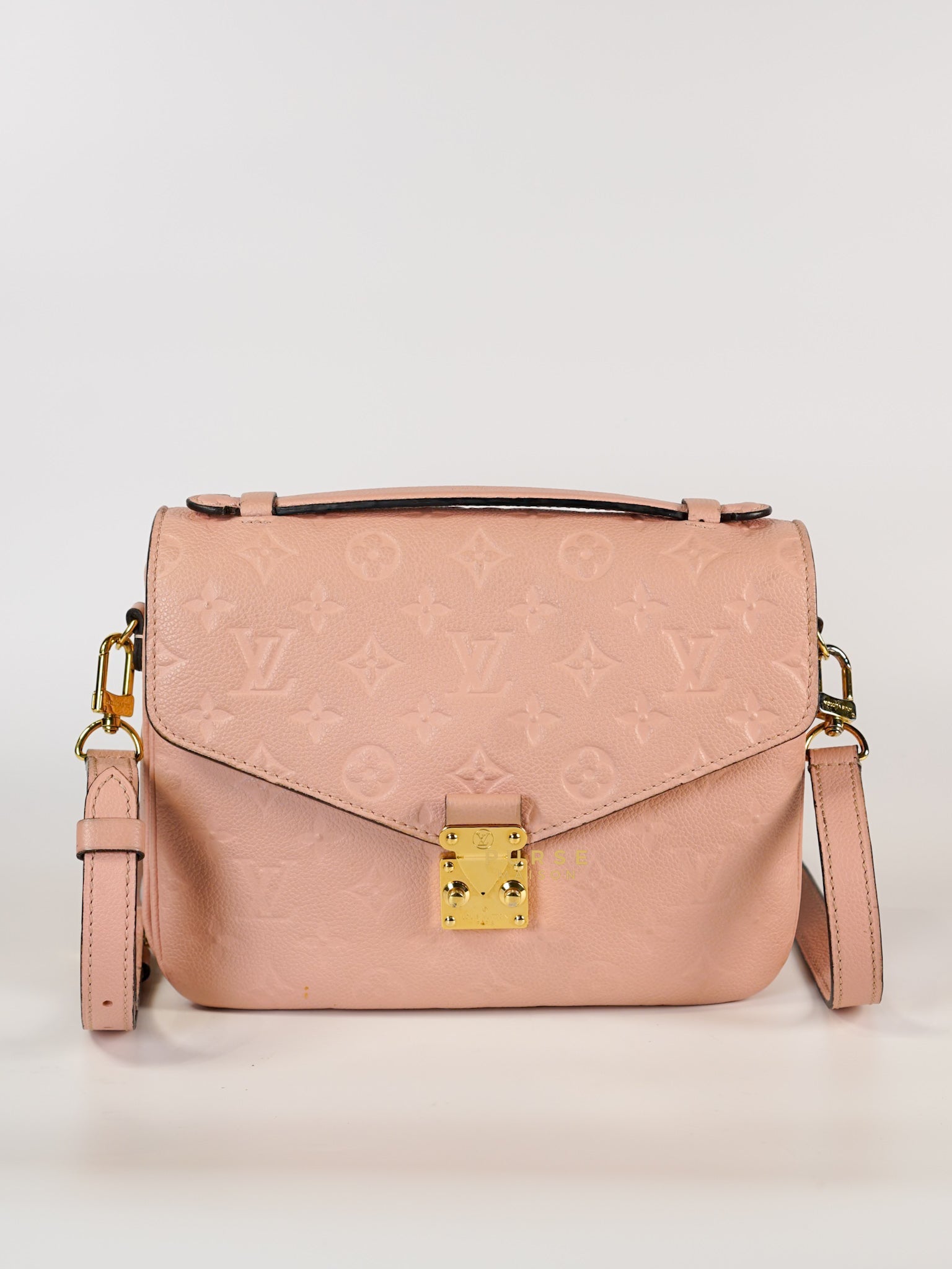 Metis in Rose Poudre Empreinte Monogram Canvas (Date Code: DU1177) | Purse Maison Luxury Bags Shop