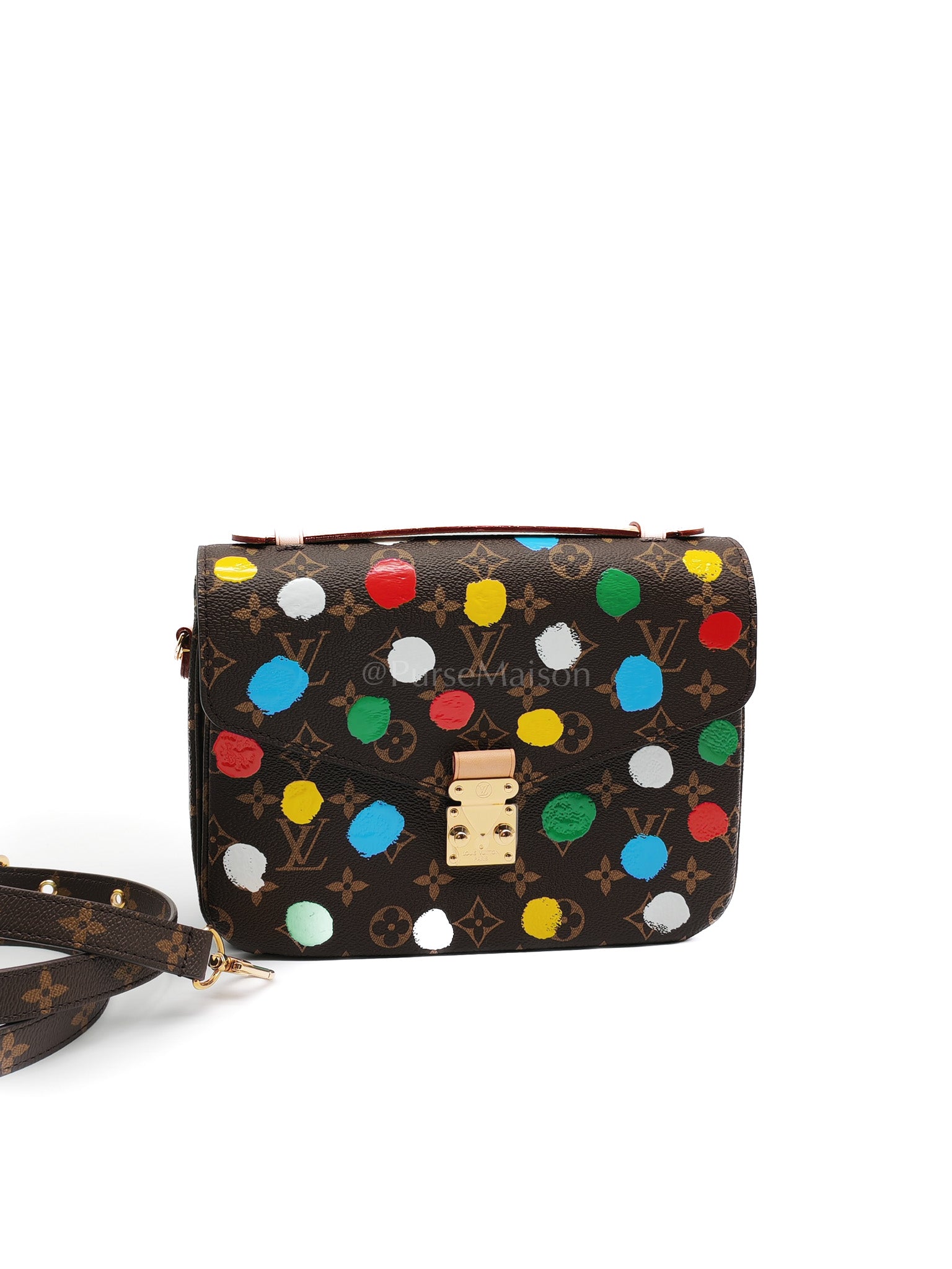 Metis Yayoi Kusama in Monogram Canvas Crossbody Bag (Microchip) | Purse Maison Luxury Bags Shop