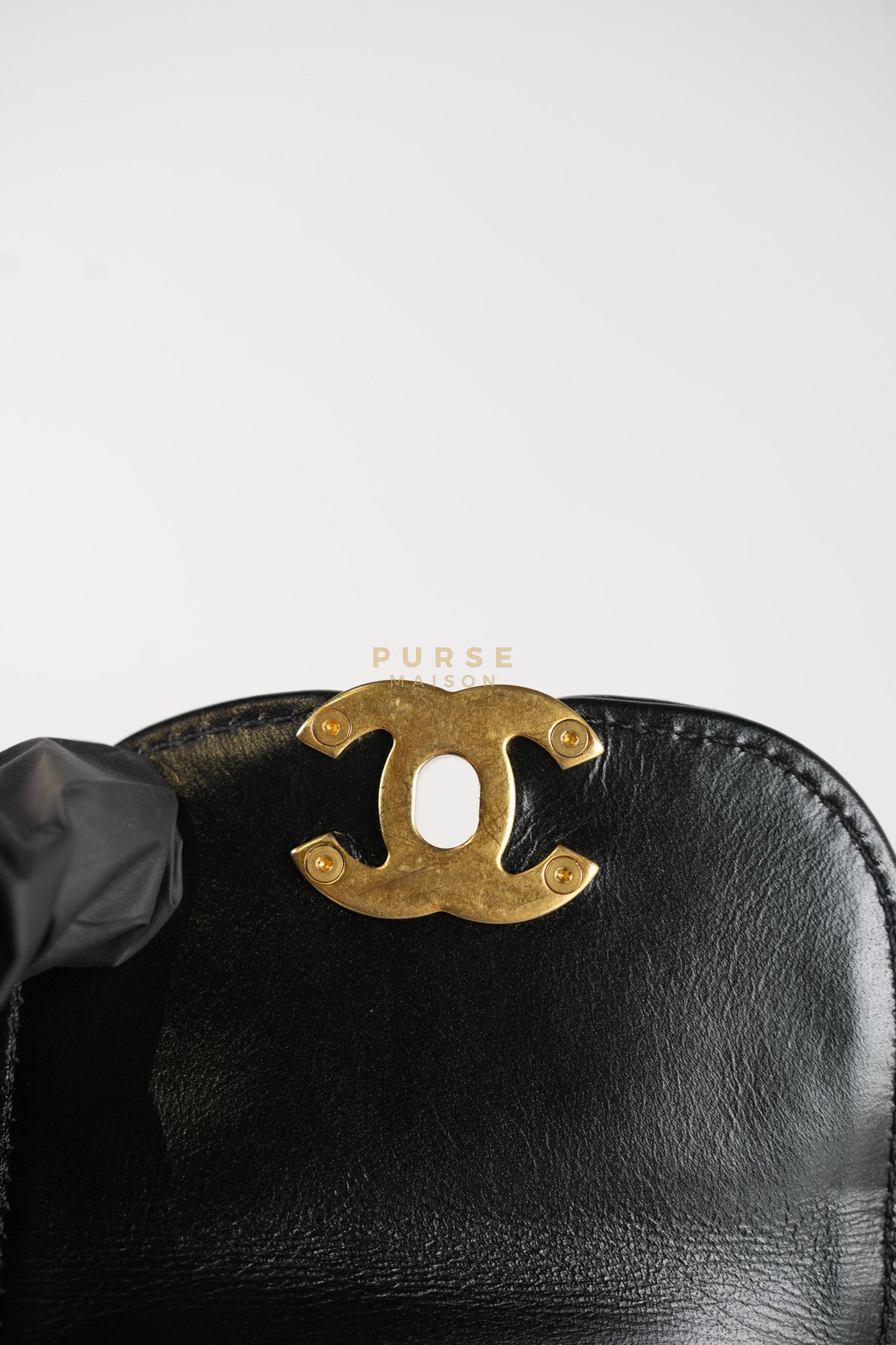 Kelly Top Handle Small in Black Quilted Calfskin Leather & Gold Hardware(Microchip)