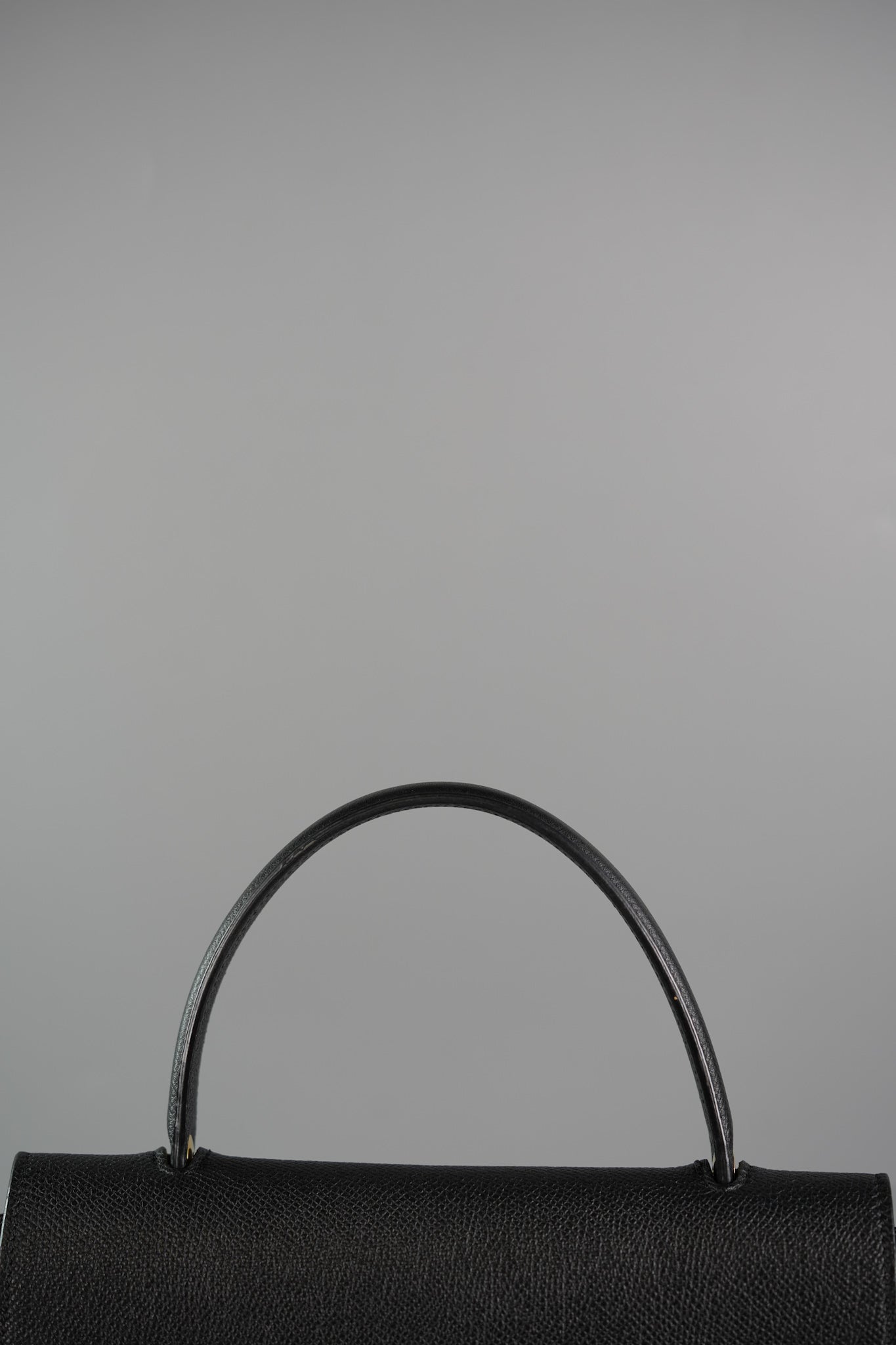 Micro Belt Bag in Black Grained Calfskin Leather | Purse Maison Luxury Bags Shop