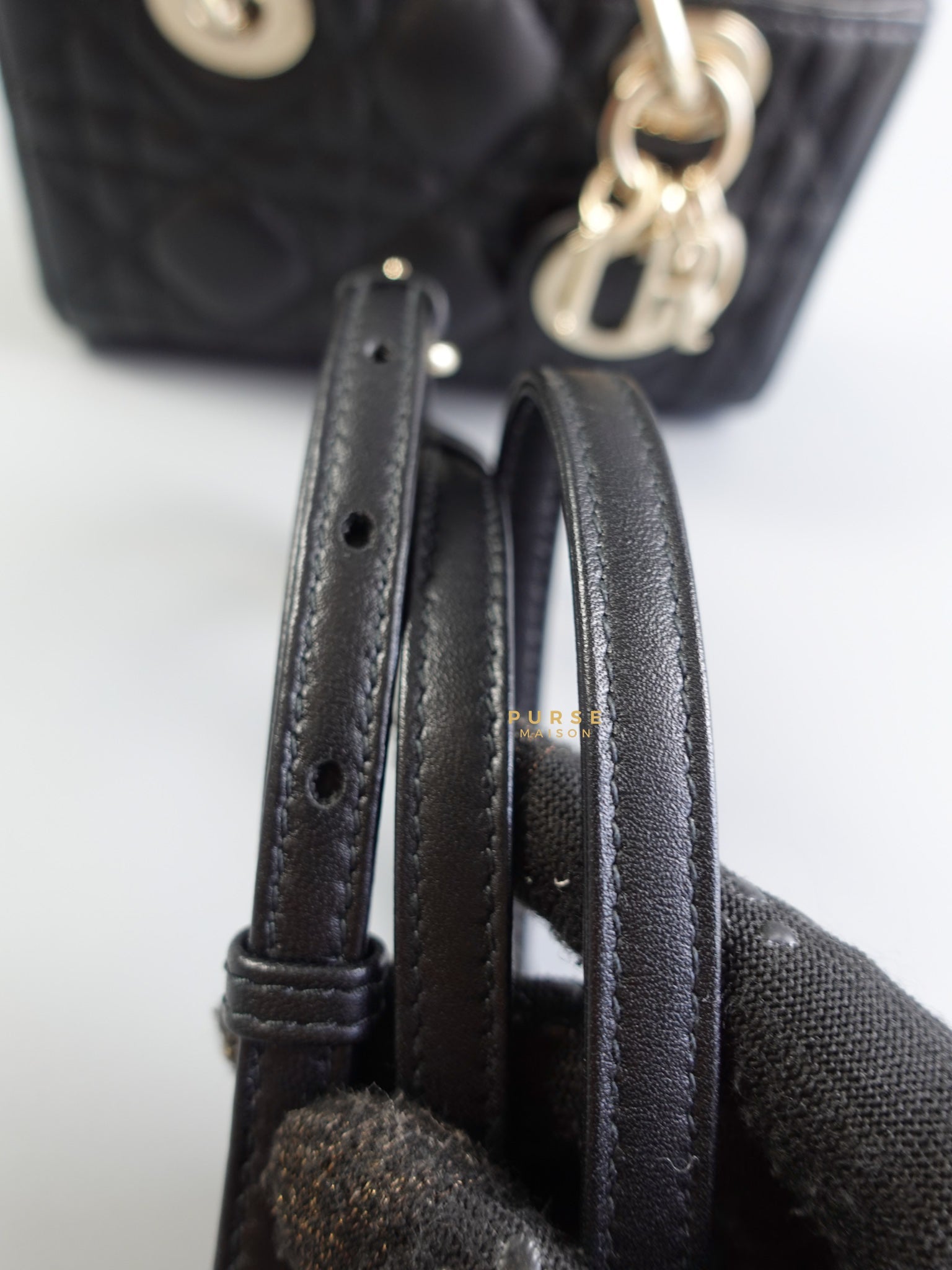 Micro Lady D-joy Black Cannage in Lambskin Leather | Purse Maison Luxury Bags Shop