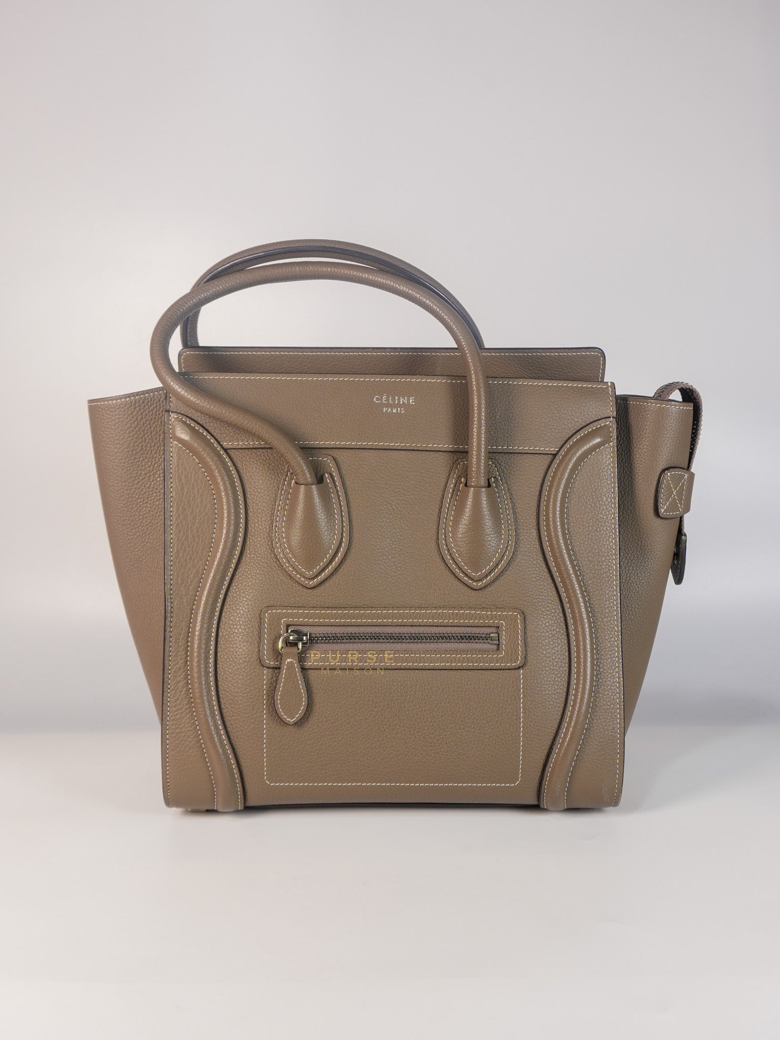 Micro Luggage Drummed Calfskin Leather Souris | Purse Maison Luxury Bags Shop