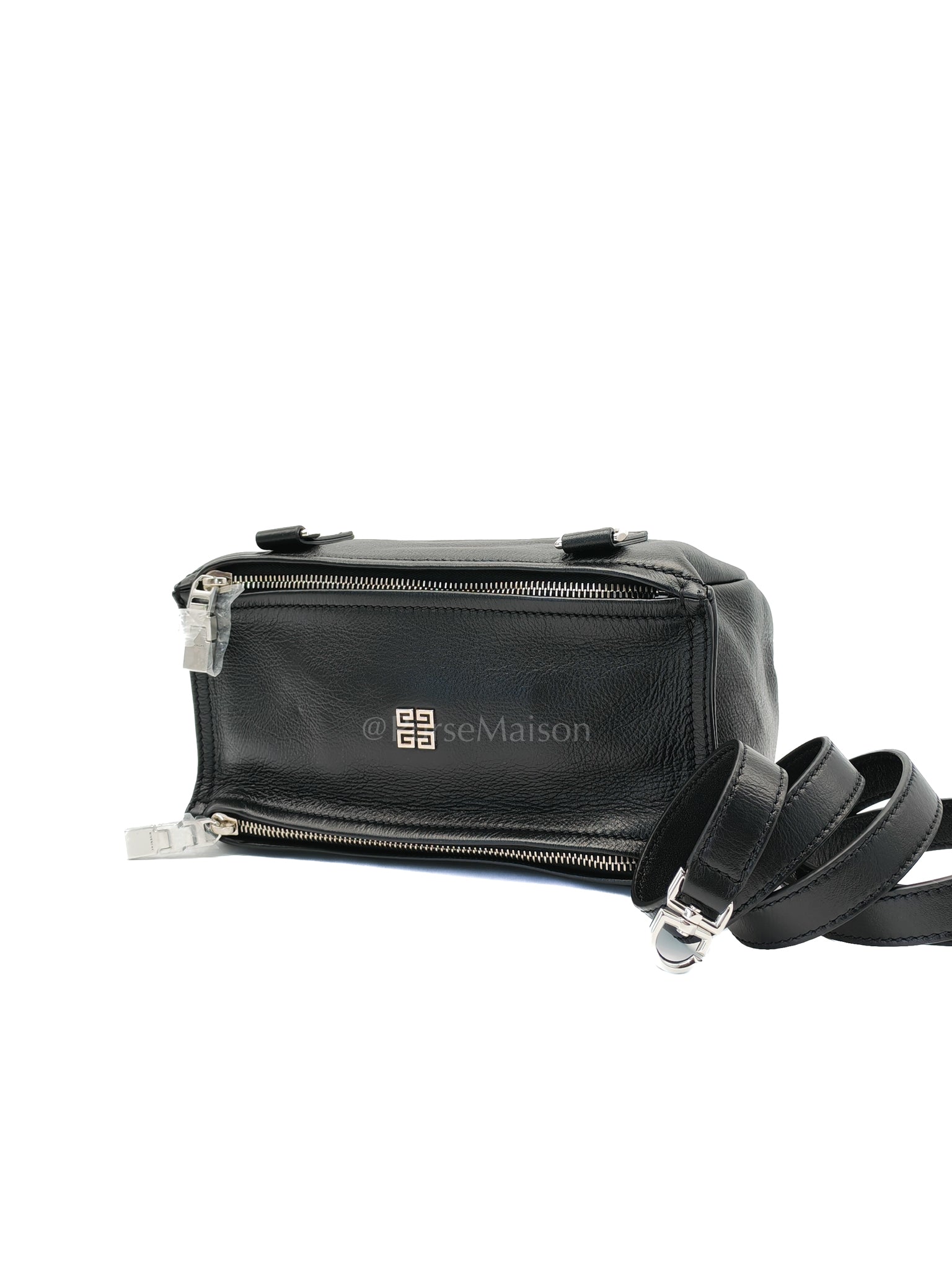 Min Pandora in Black Soft Calfskin Leather Crossbody Bag | Purse Maison Luxury Bags Shop