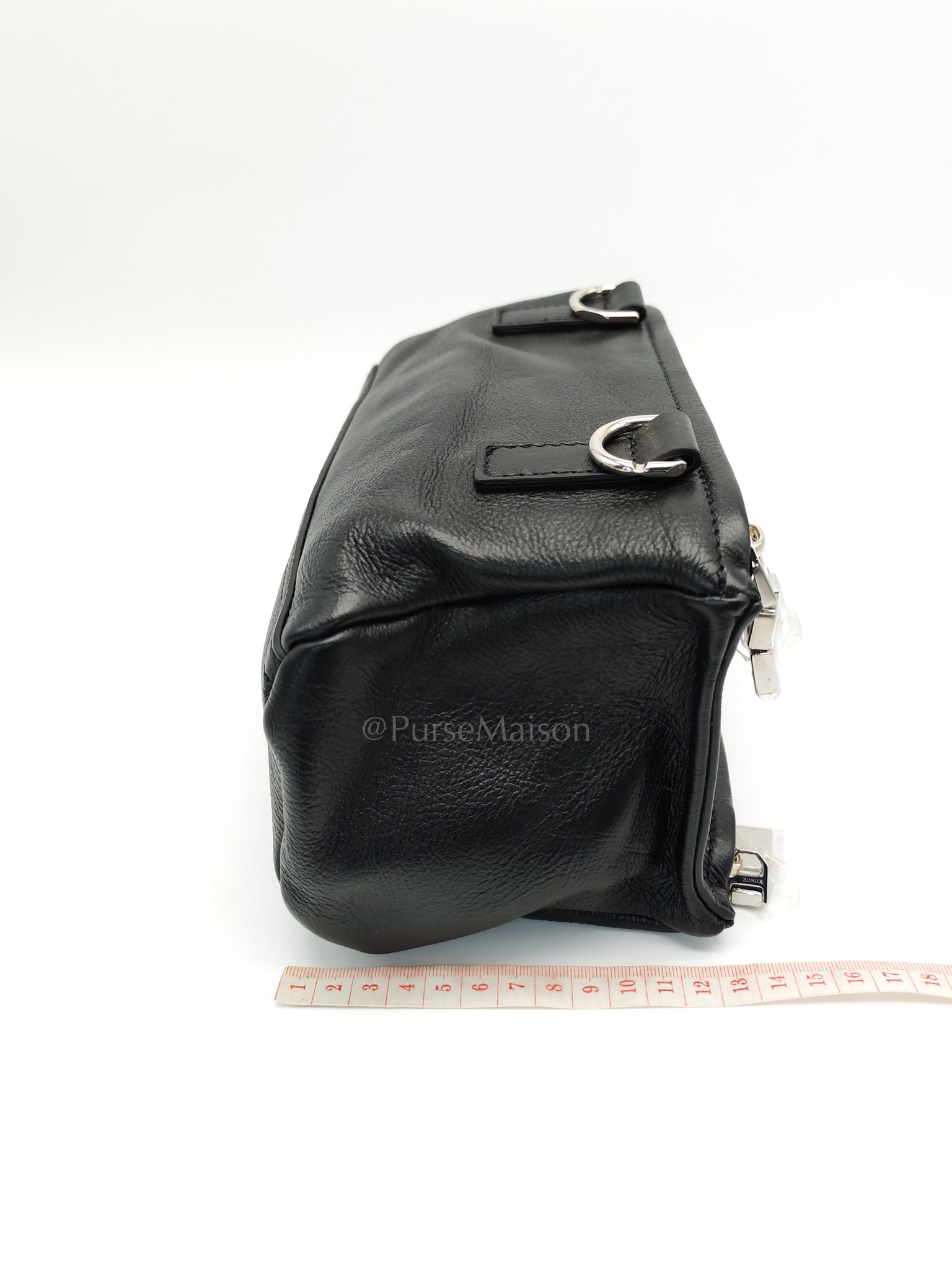 Min Pandora in Black Soft Calfskin Leather Crossbody Bag | Purse Maison Luxury Bags Shop