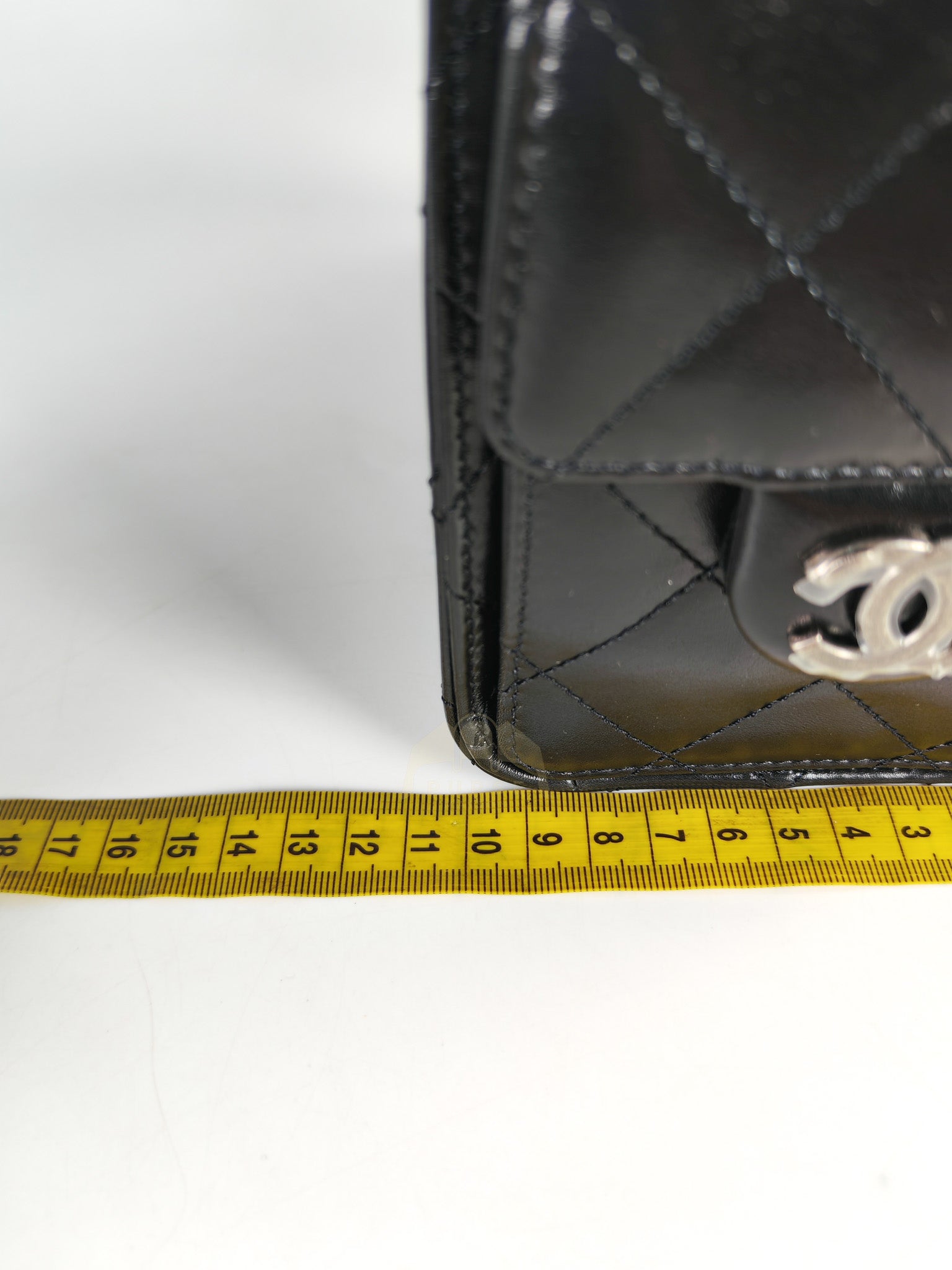 Mini 25 in Black Shiny Calfskin Leather Mix Hardware (Microchip) | Purse Maison Luxury Bags Shop