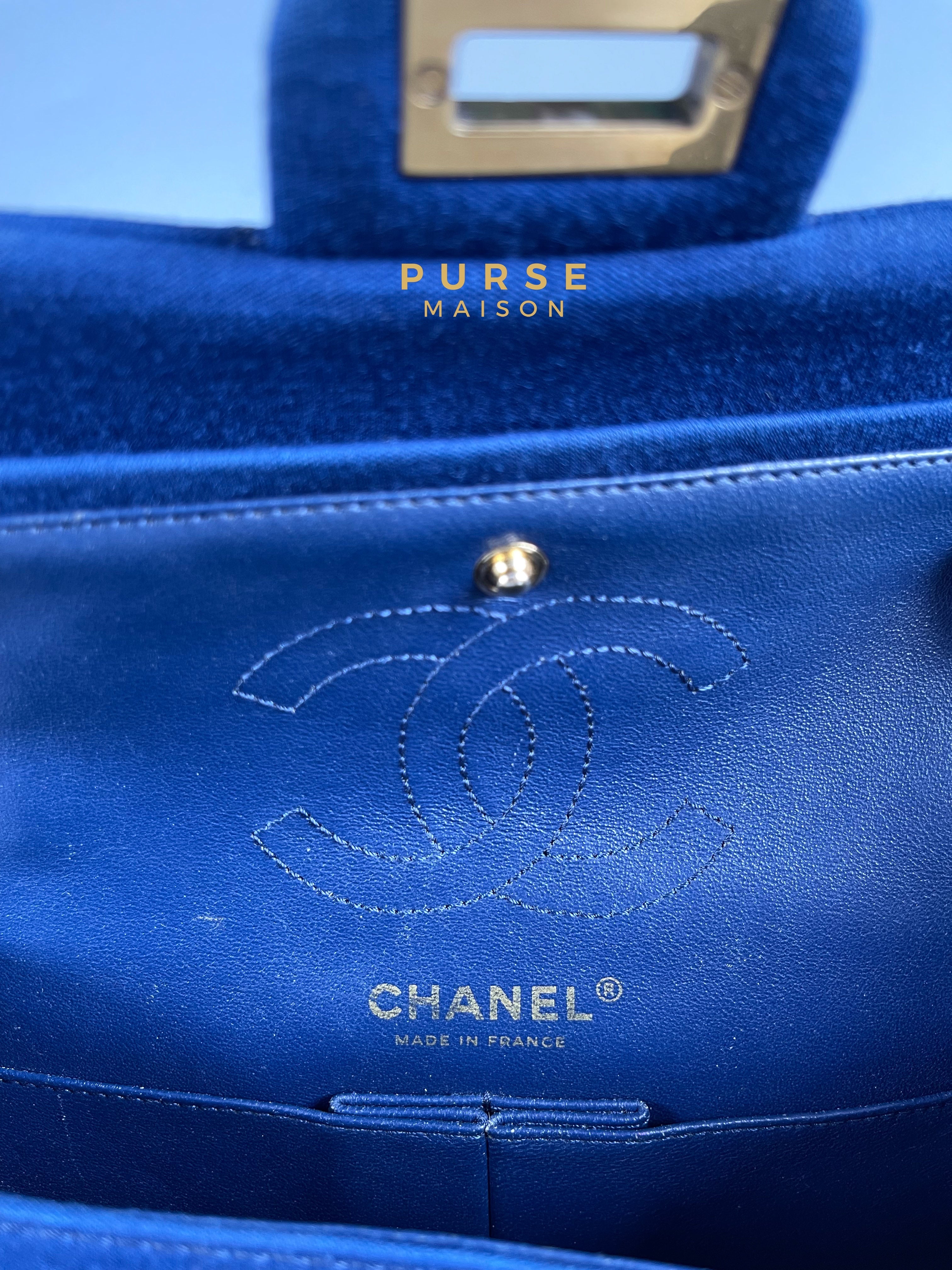 Chanel Mini 2.55 Reissue Denim Blue & Aged Gold Hardware Series 20 | Purse Maison Luxury Bags Shop