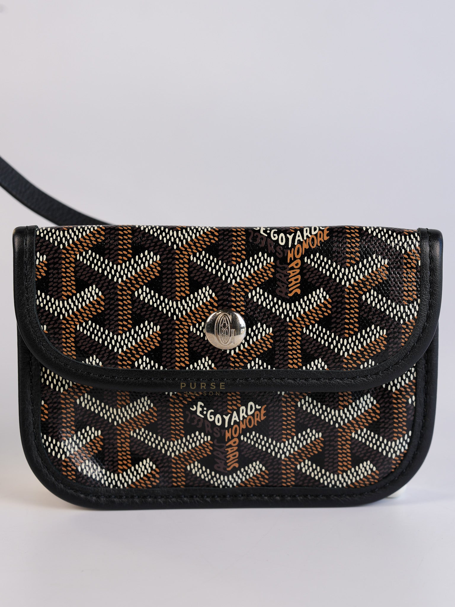 Mini Anjou Black Goyardine Canvas | Purse Maison Luxury Bags Shop