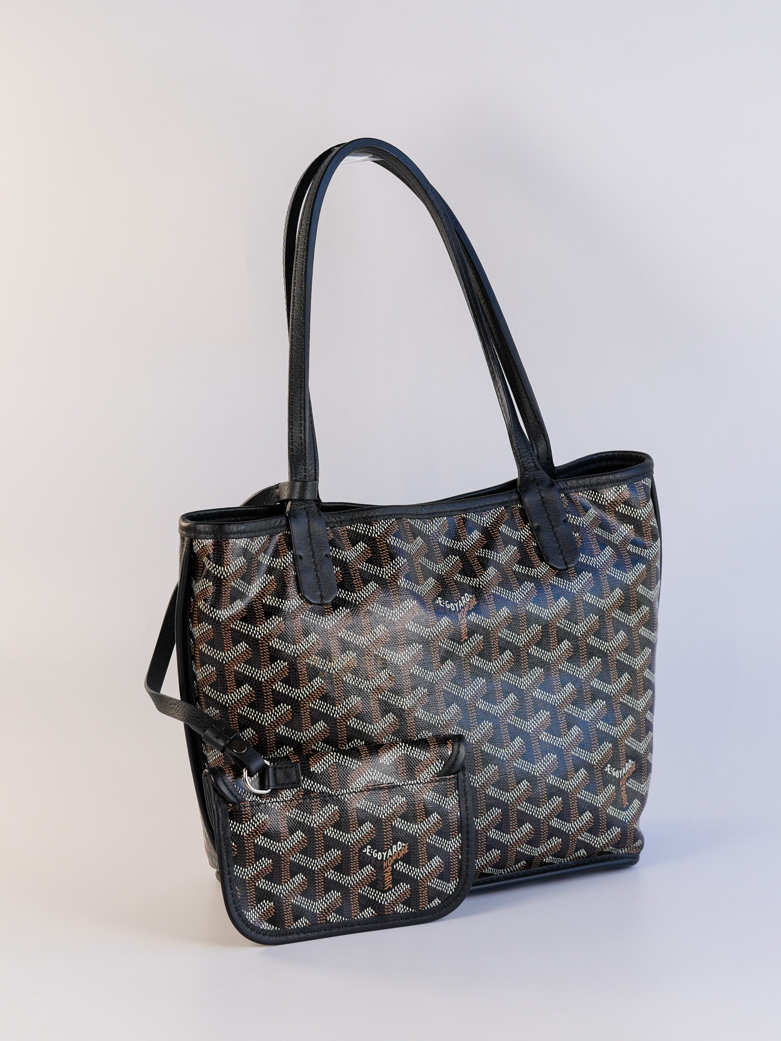Mini Anjou Black Goyardine Canvas | Purse Maison Luxury Bags Shop