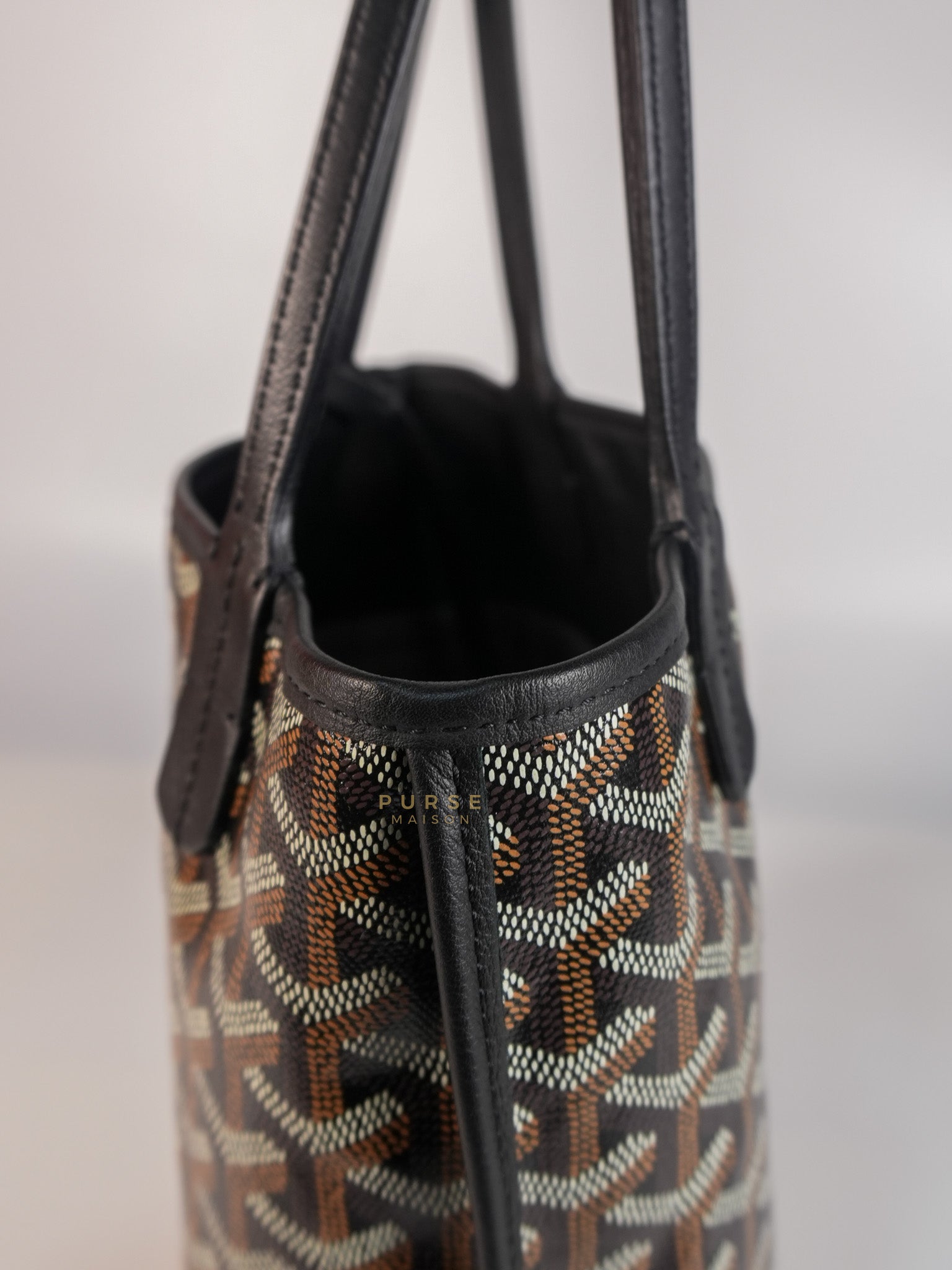 Mini Anjou Black in Goyardine Canvas | Purse Maison Luxury Bags Shop