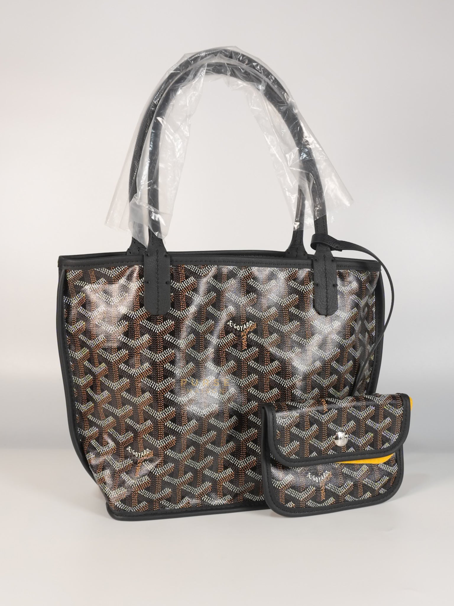 Mini Anjou Black in Goyardine Canvas | Purse Maison Luxury Bags Shop