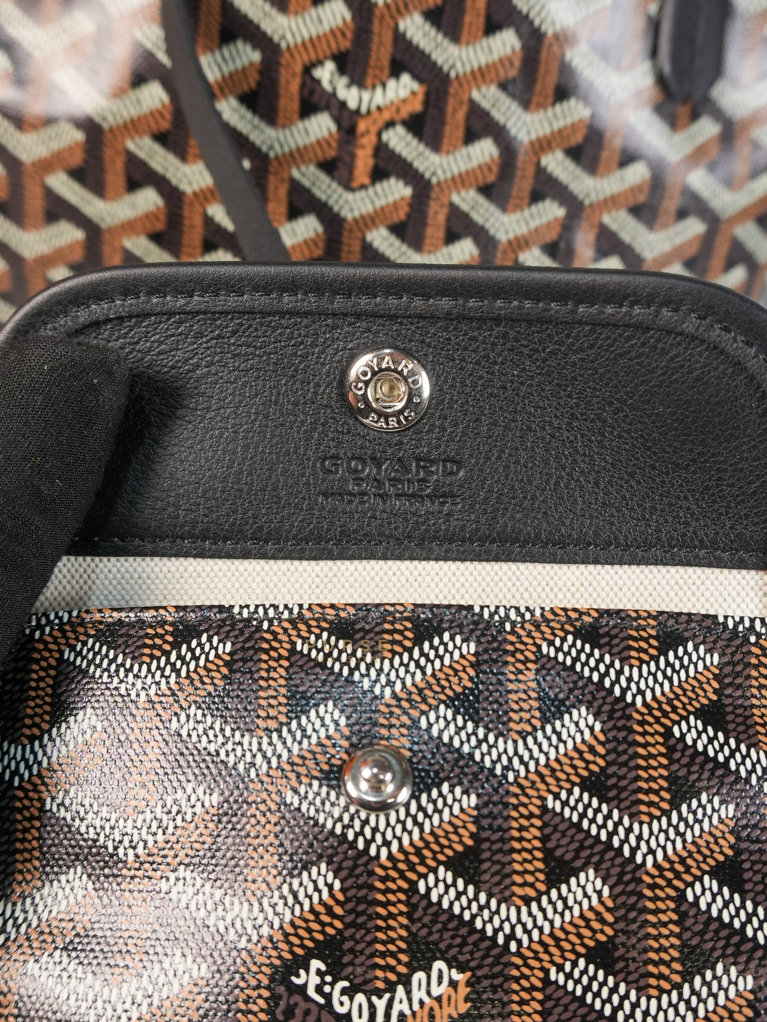 Mini Anjou Black in Goyardine Canvas | Purse Maison Luxury Bags Shop