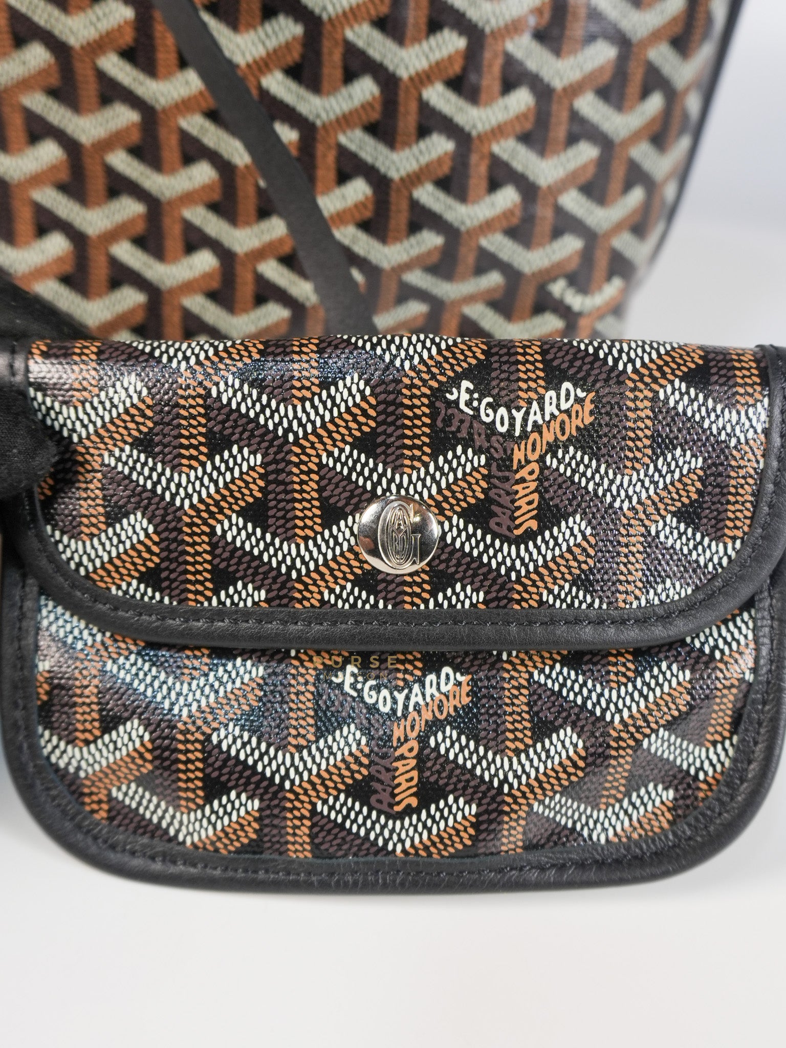 Mini Anjou Black in Goyardine Canvas | Purse Maison Luxury Bags Shop