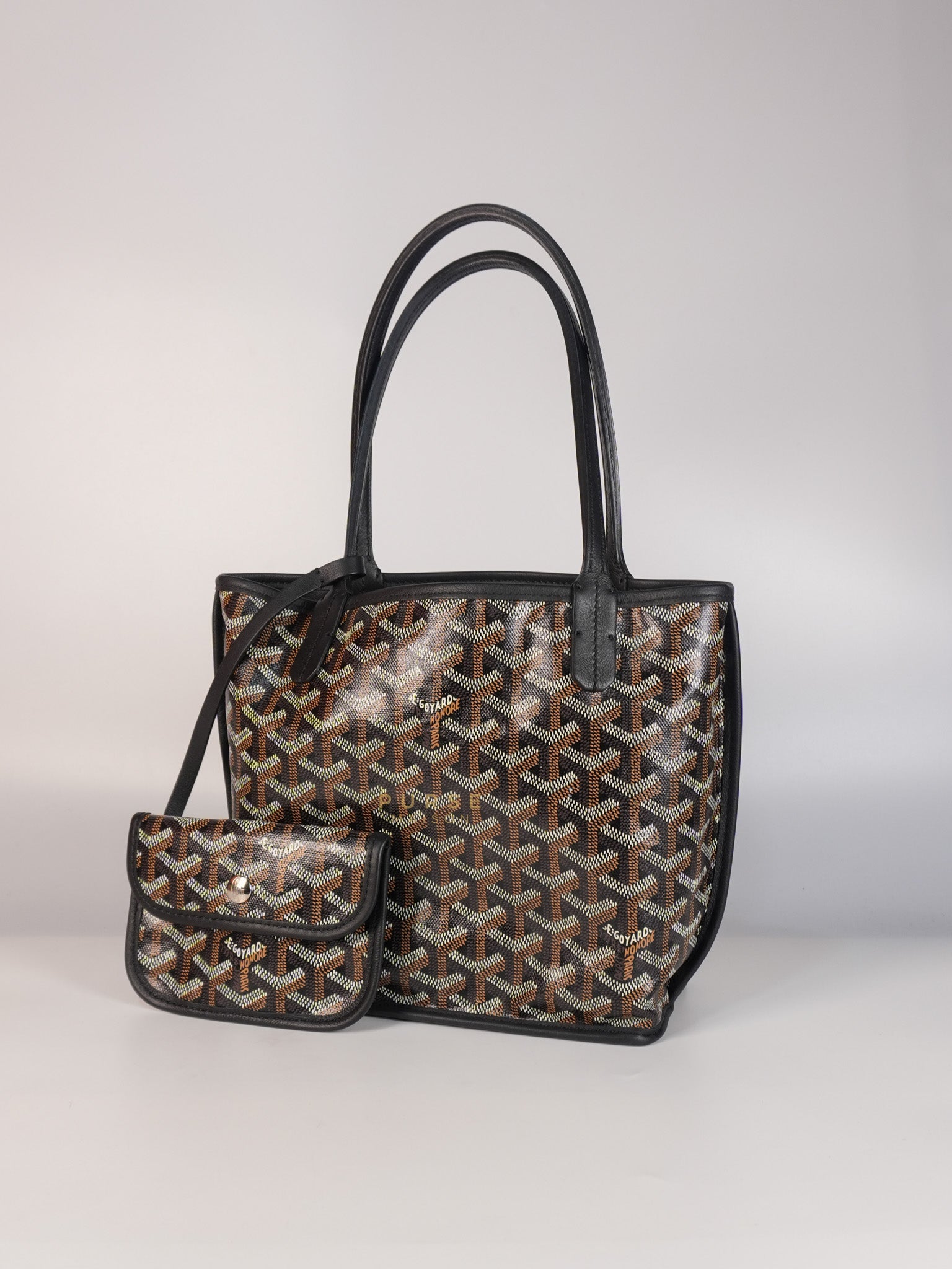 Mini Anjou Black in Goyardine Canvas | Purse Maison Luxury Bags Shop