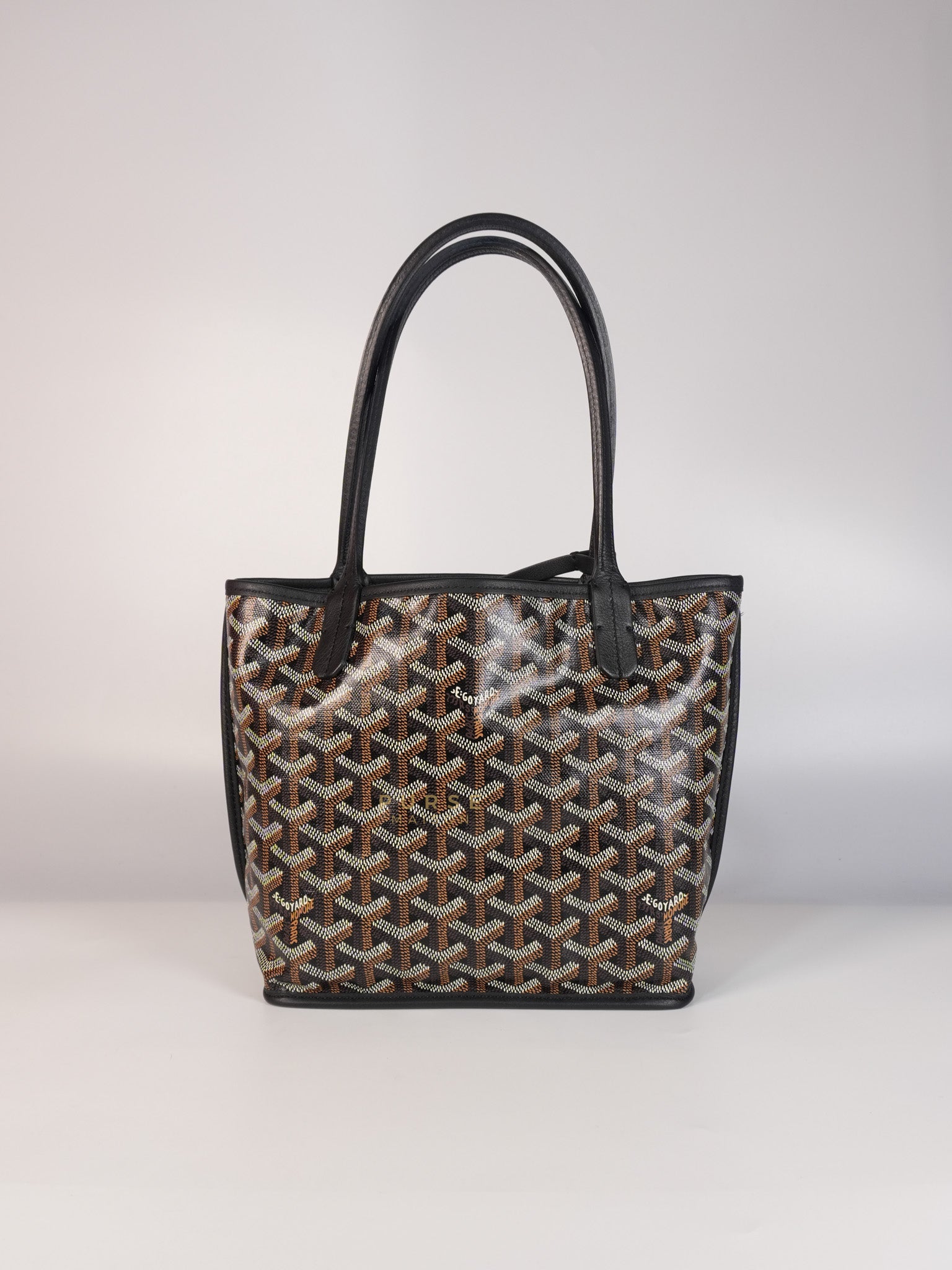 Mini Anjou Black in Goyardine Canvas | Purse Maison Luxury Bags Shop