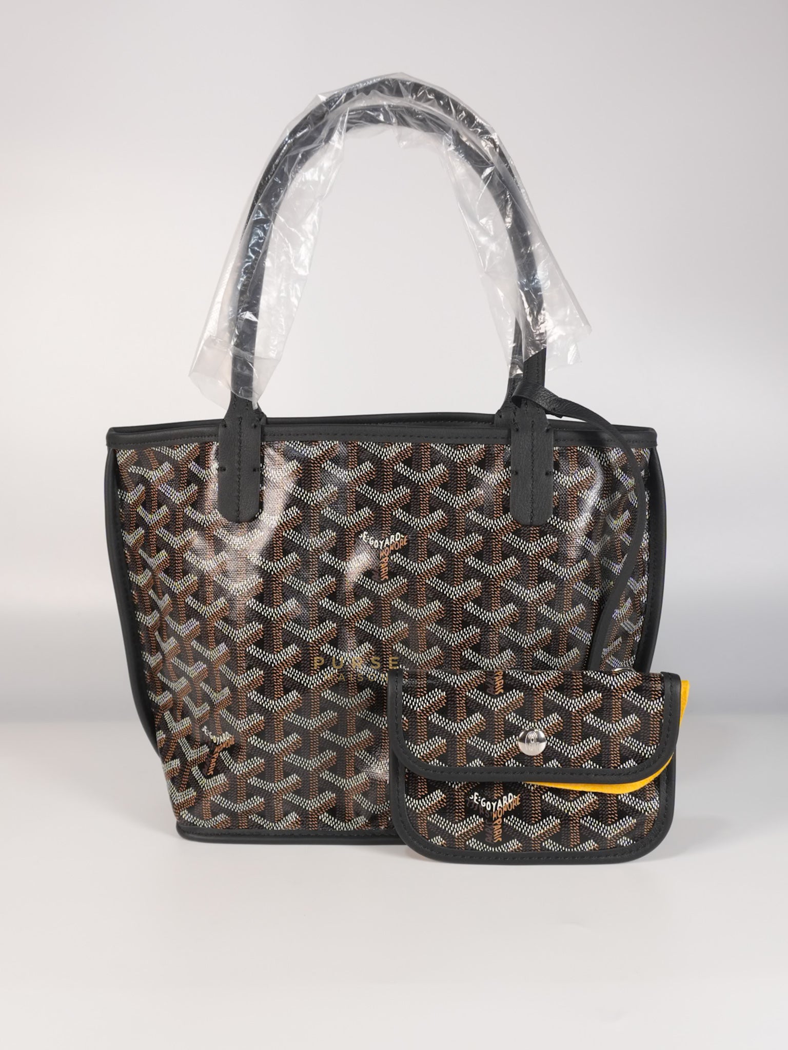 Mini Anjou Black in Goyardine Canvas | Purse Maison Luxury Bags Shop