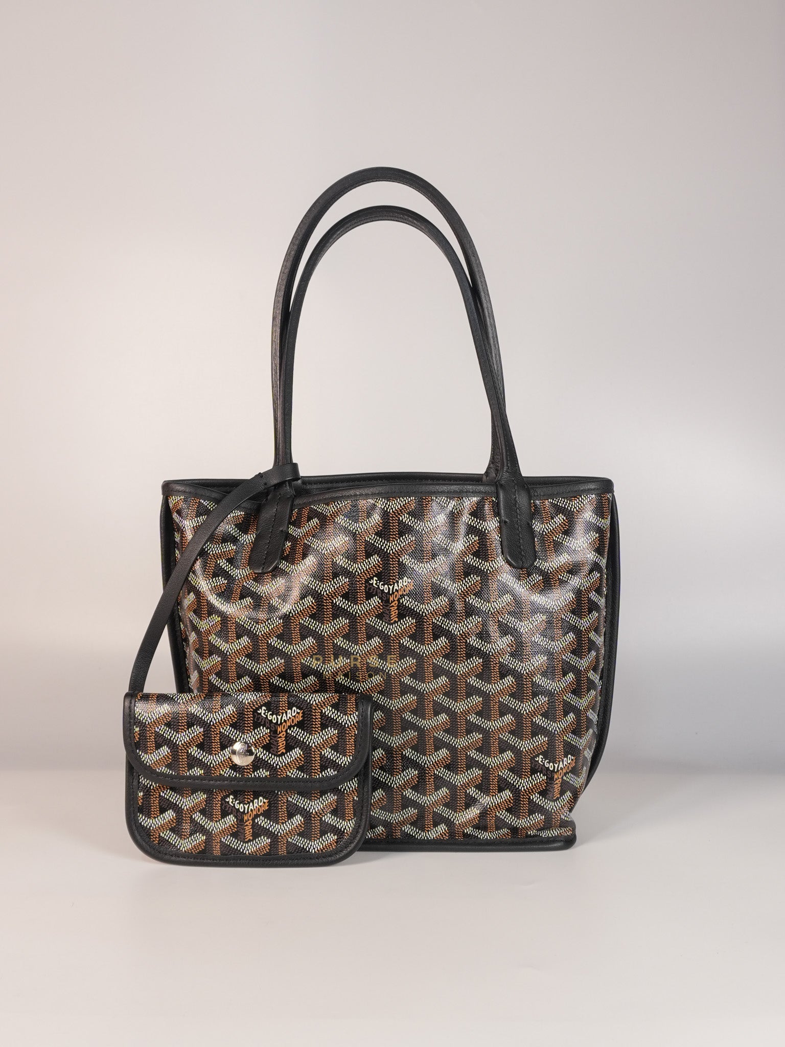 Mini Anjou Black in Goyardine Canvas | Purse Maison Luxury Bags Shop