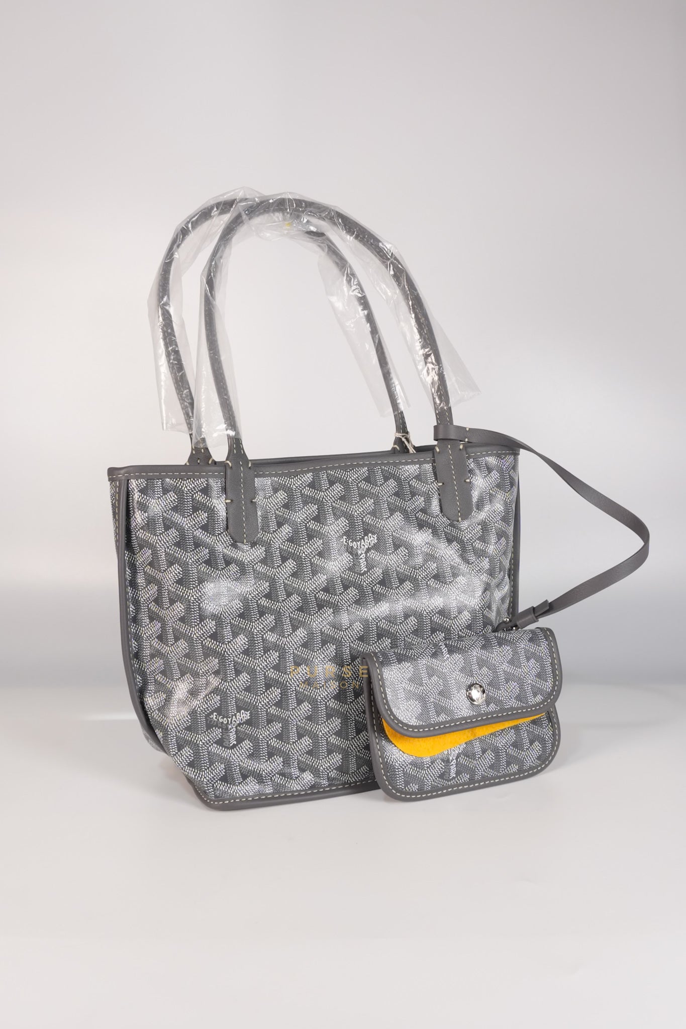 Mini Anjou Gray Goyardine Canvas | Purse Maison Luxury Bags Shop