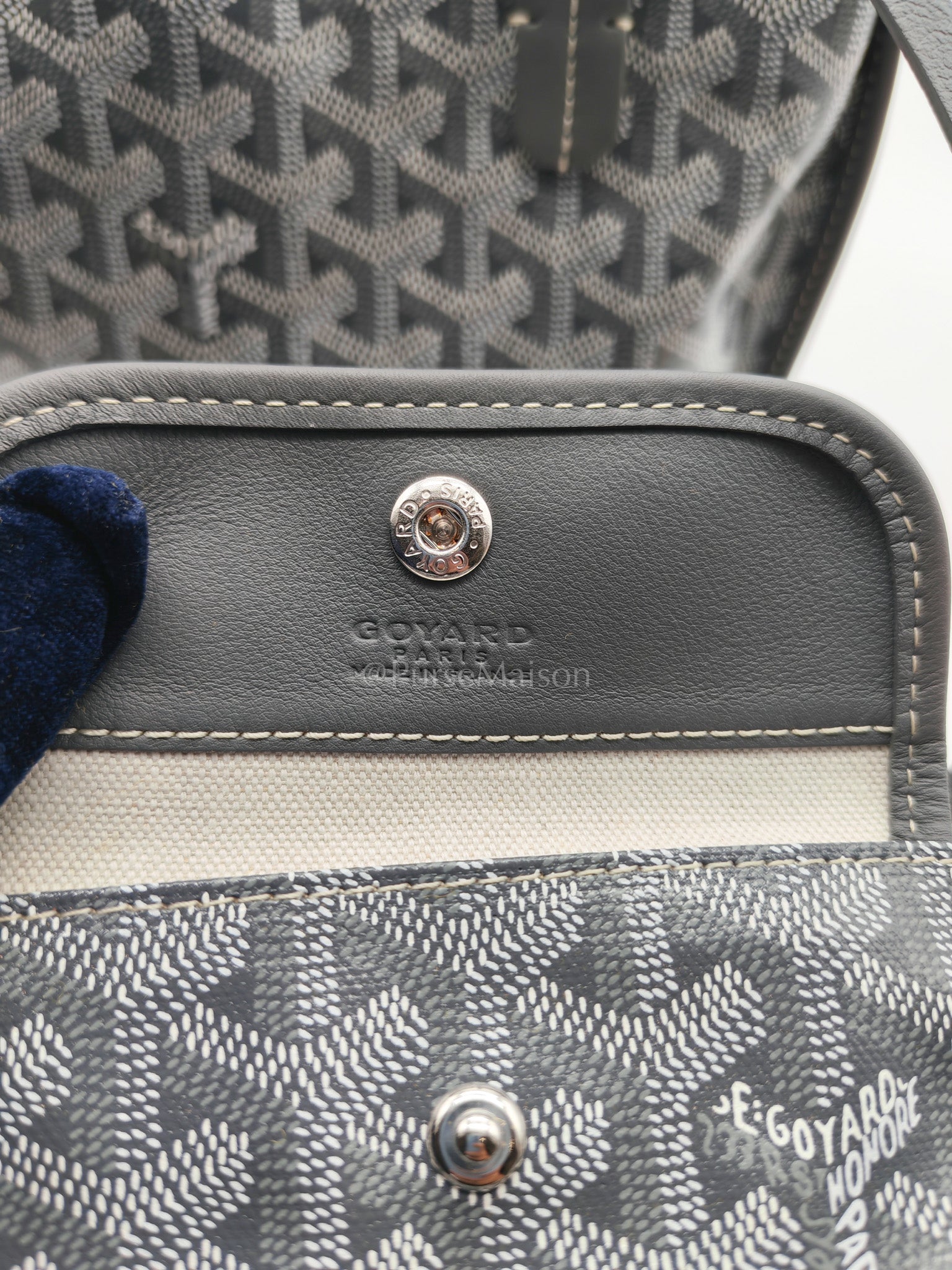 Mini Anjou Gray in Goyardine Canvas Tote Bag | Purse Maison Luxury Bags Shop