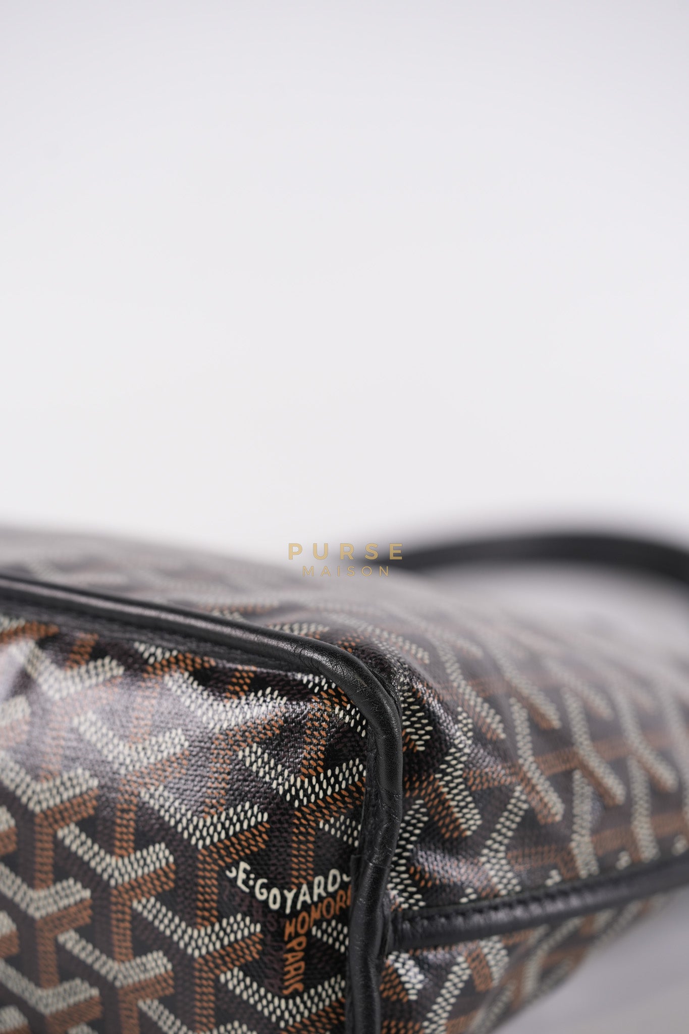 Mini Anjou in Noir/Black Goyardine Canvas | Purse Maison Luxury Bags Shop