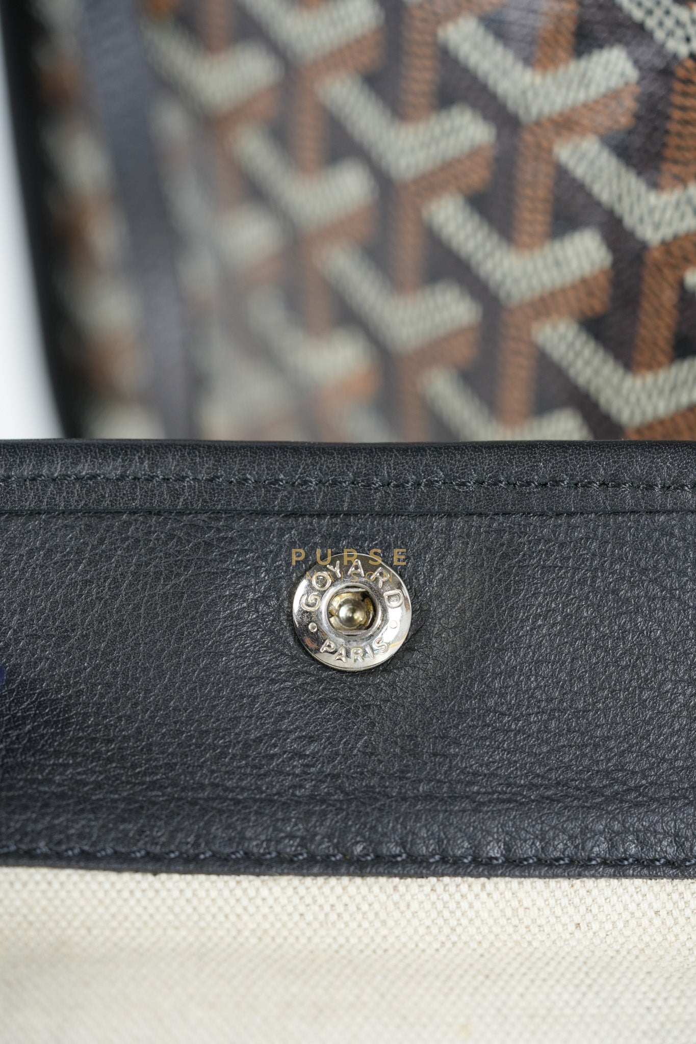 Mini Anjou in Noir/Black Goyardine Canvas | Purse Maison Luxury Bags Shop