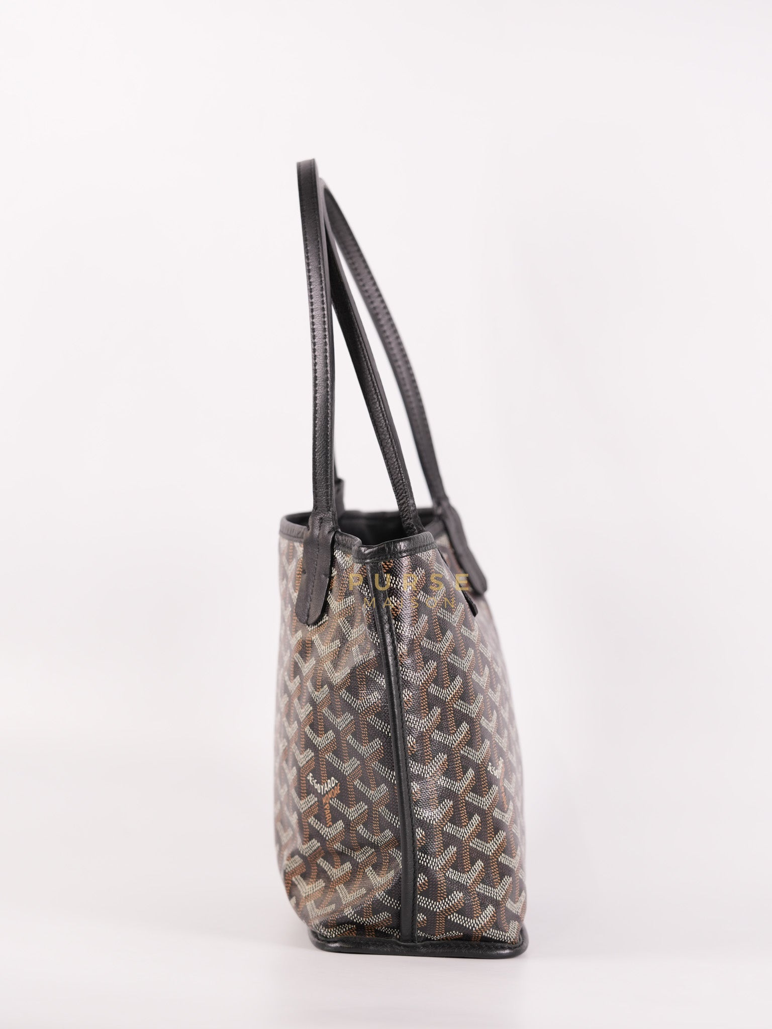 Mini Anjou in Noir/Black Goyardine Canvas | Purse Maison Luxury Bags Shop