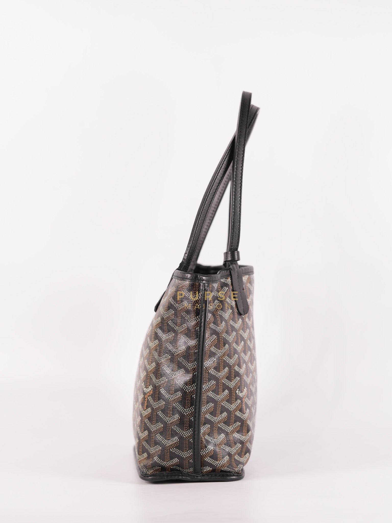 Mini Anjou in Noir/Black Goyardine Canvas | Purse Maison Luxury Bags Shop