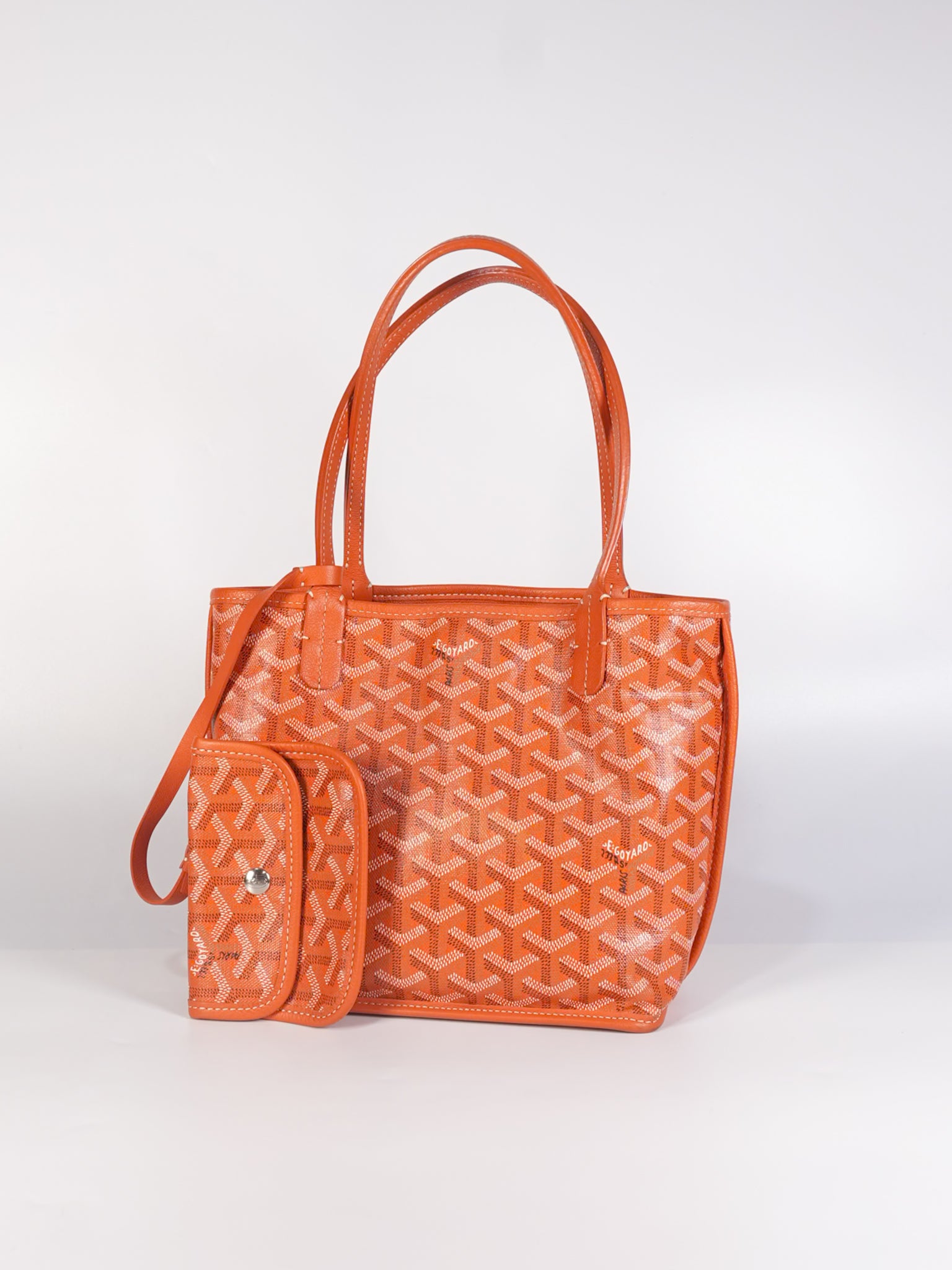 Mini Anjou in Orange Goyardine Canvas | Purse Maison Luxury Bags Shop