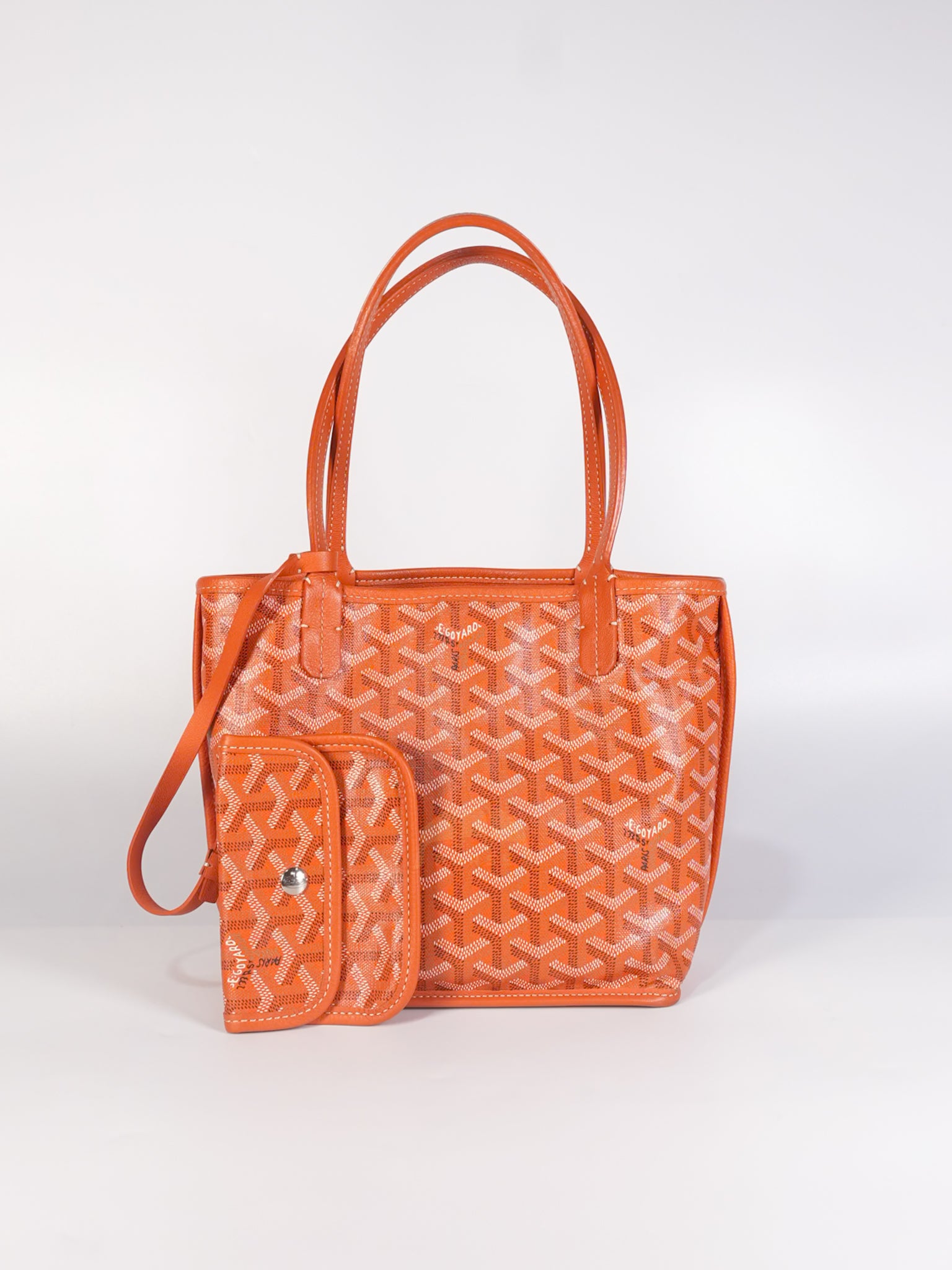 Mini Anjou in Orange Goyardine Canvas | Purse Maison Luxury Bags Shop