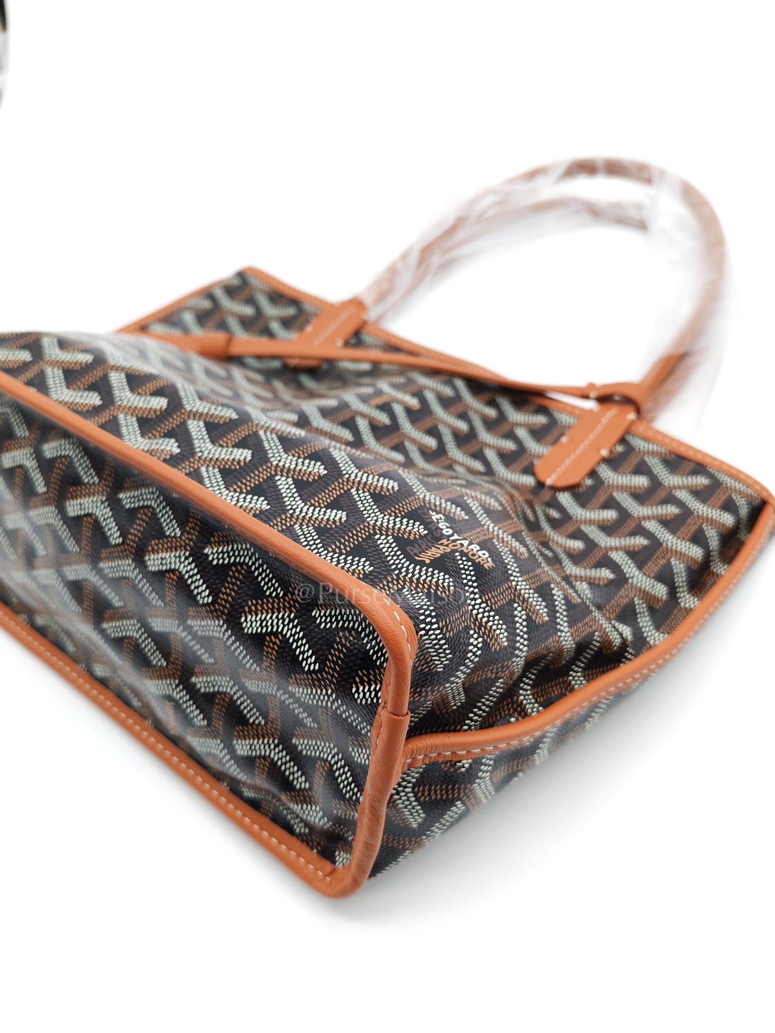 Mini Anjou in Tan Goyardine Canvas Tote Bag | Purse Maison Luxury Bags Shop