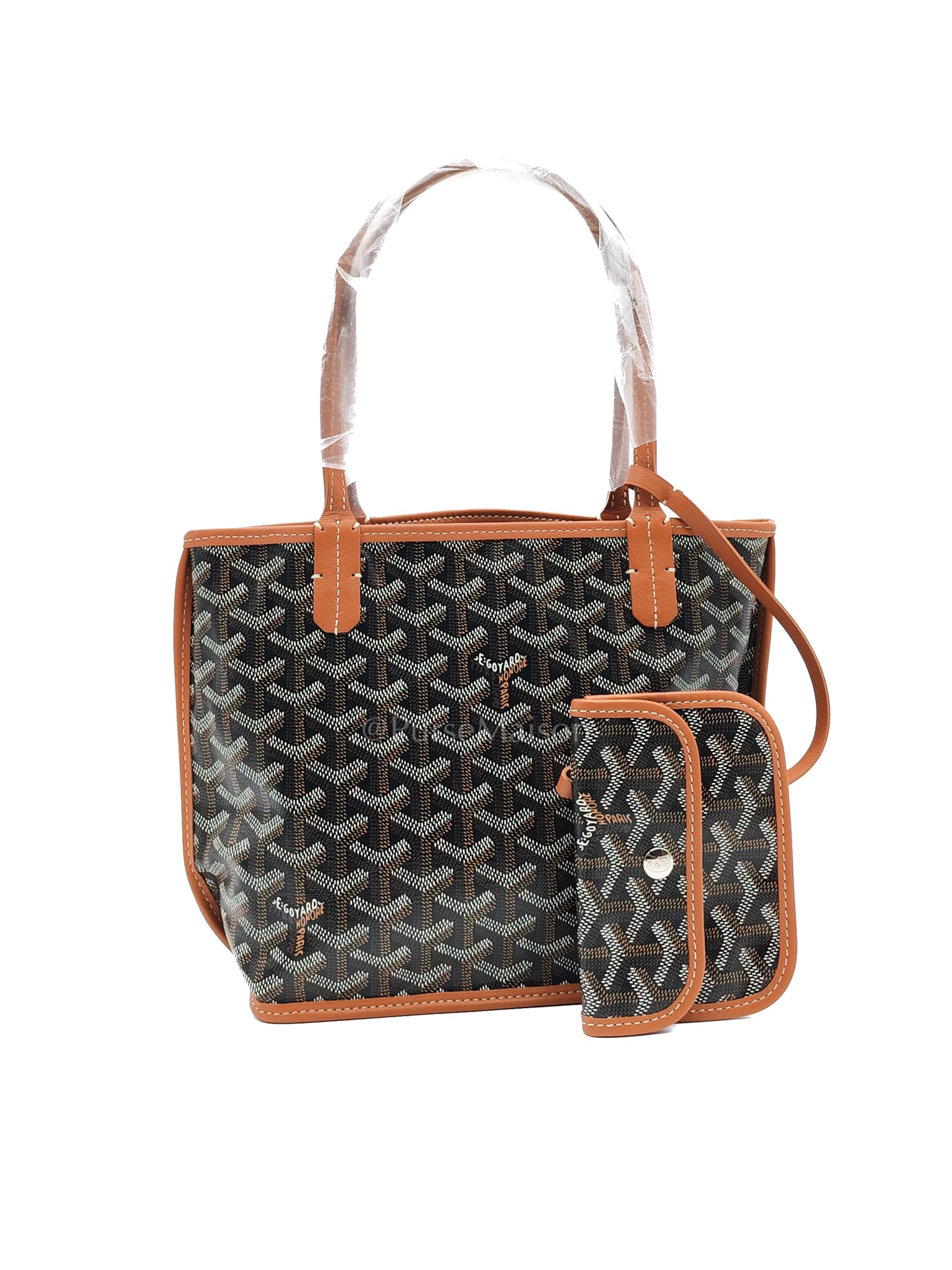 Mini Anjou in Tan Goyardine Canvas Tote Bag | Purse Maison Luxury Bags Shop