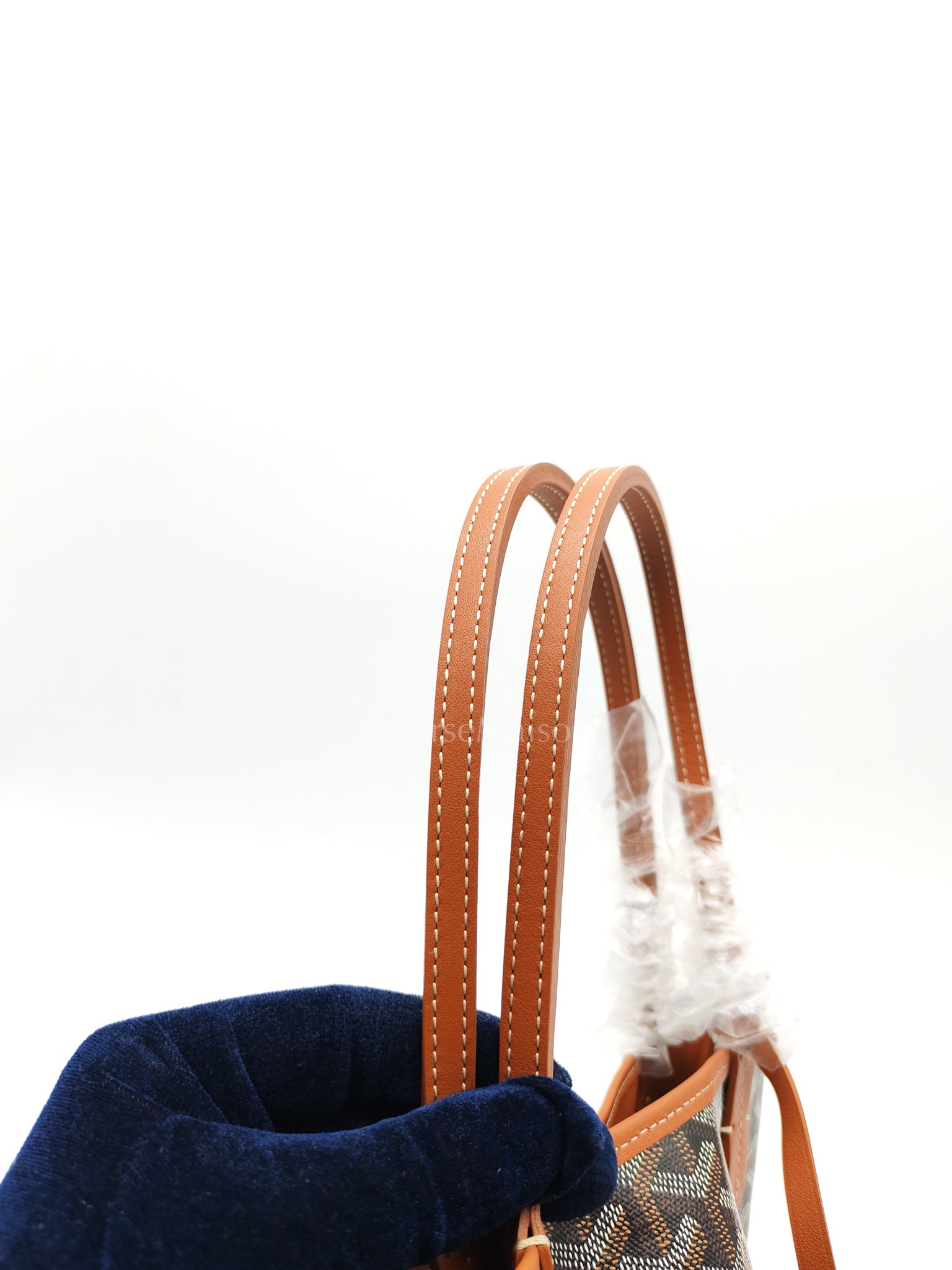 Mini Anjou in Tan Goyardine Canvas Tote Bag | Purse Maison Luxury Bags Shop