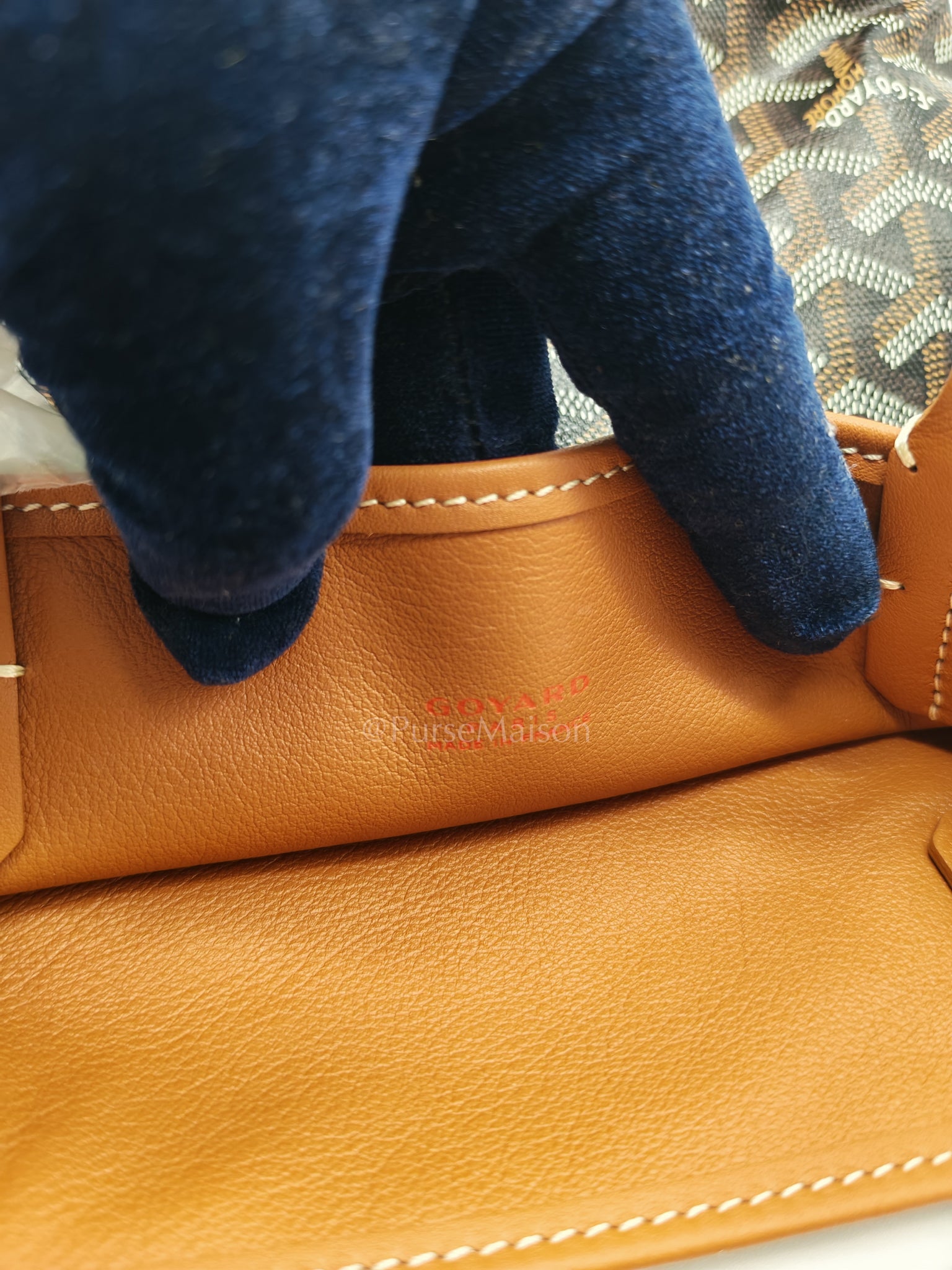 Mini Anjou in Tan Goyardine Canvas Tote Bag | Purse Maison Luxury Bags Shop