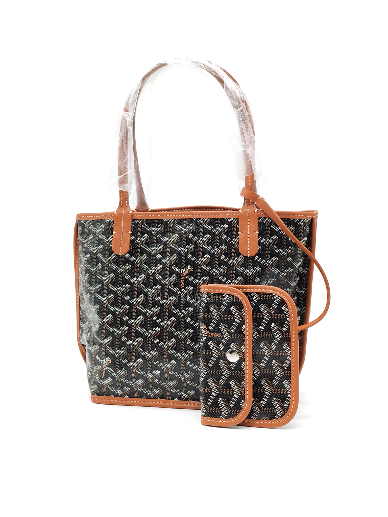 Mini Anjou in Tan Goyardine Canvas Tote Bag | Purse Maison Luxury Bags Shop