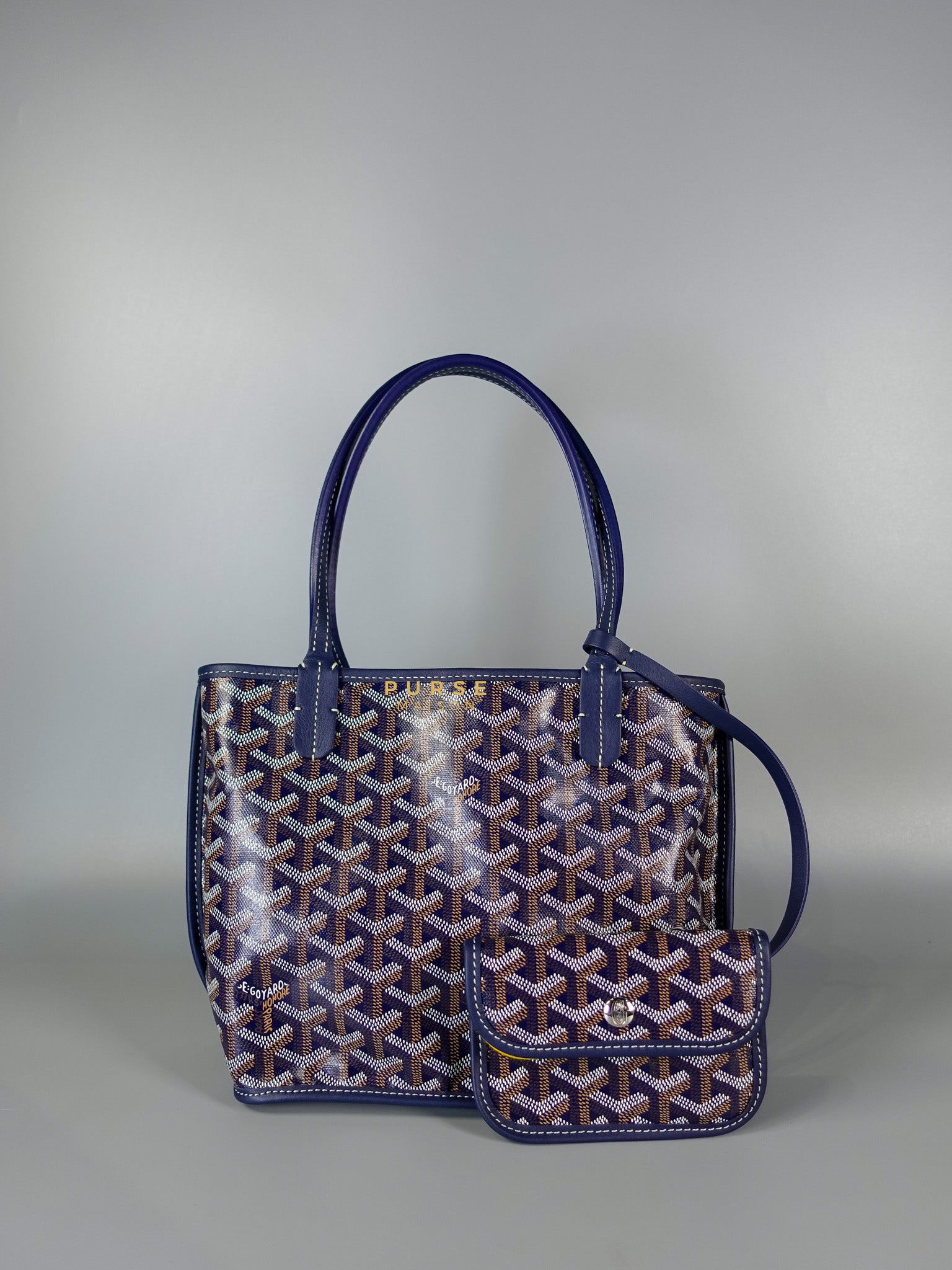 Goyard Tote Bag Navy Blue Navy Blue Goyardine Canvas And