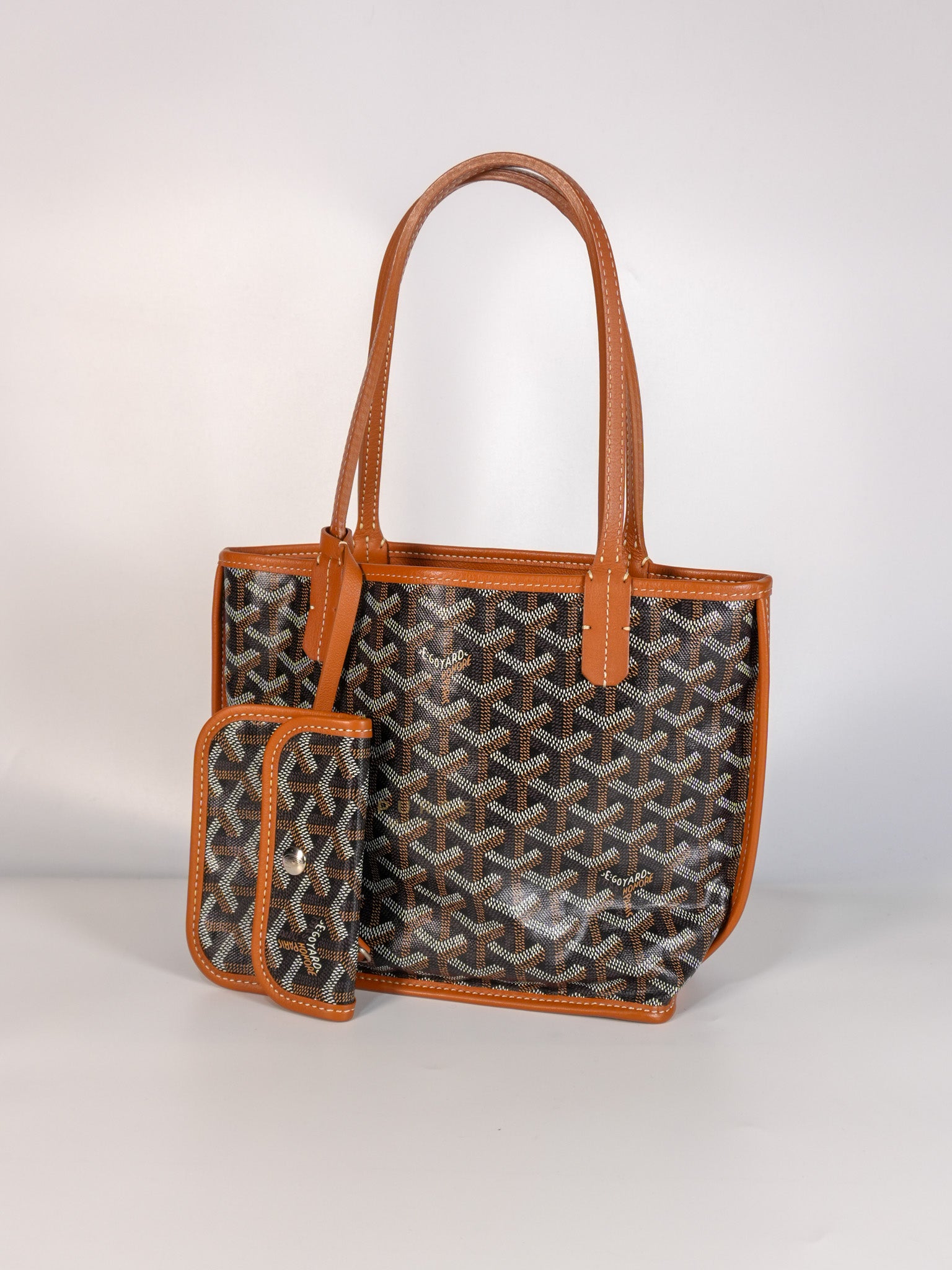 Mini Anjou Tan in Goyardine Canvas | Purse Maison Luxury Bags Shop