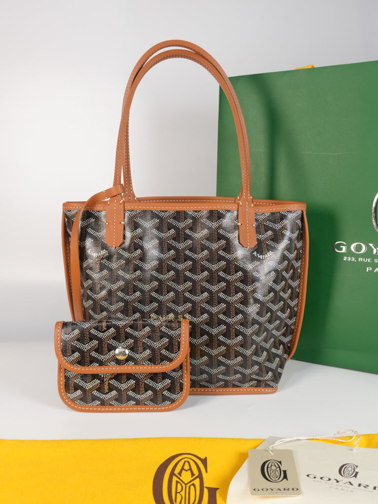 Mini Anjou Tan in Goyardine Canvas | Purse Maison Luxury Bags Shop