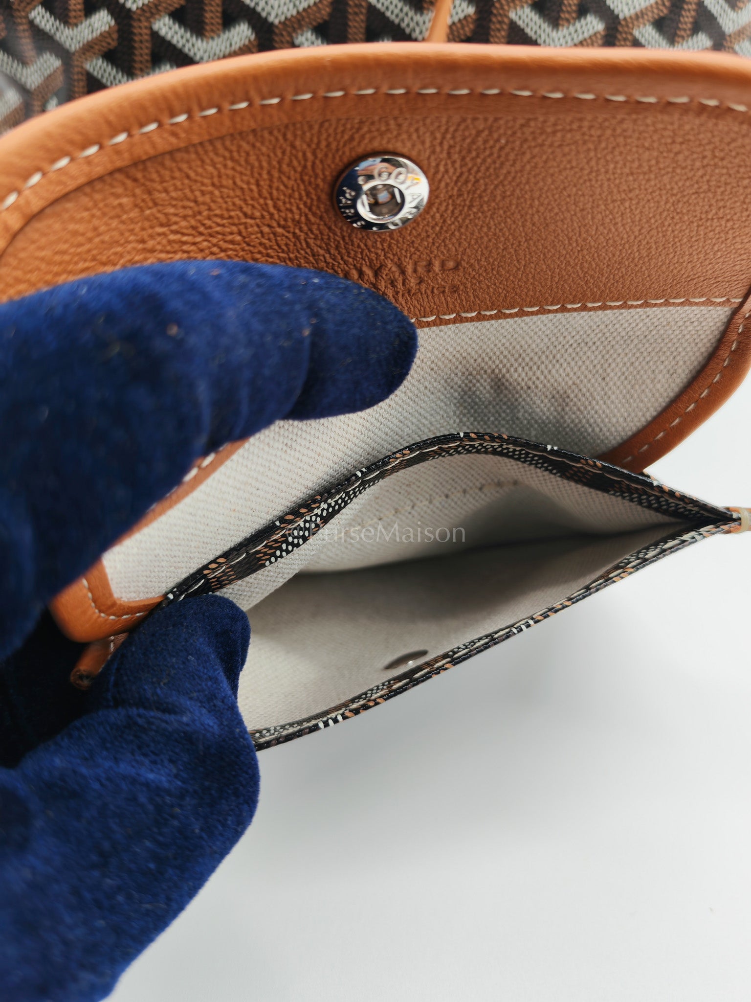 Mini Anjou Tan in Goyardine Canvas Tote Bag | Purse Maison Luxury Bags Shop