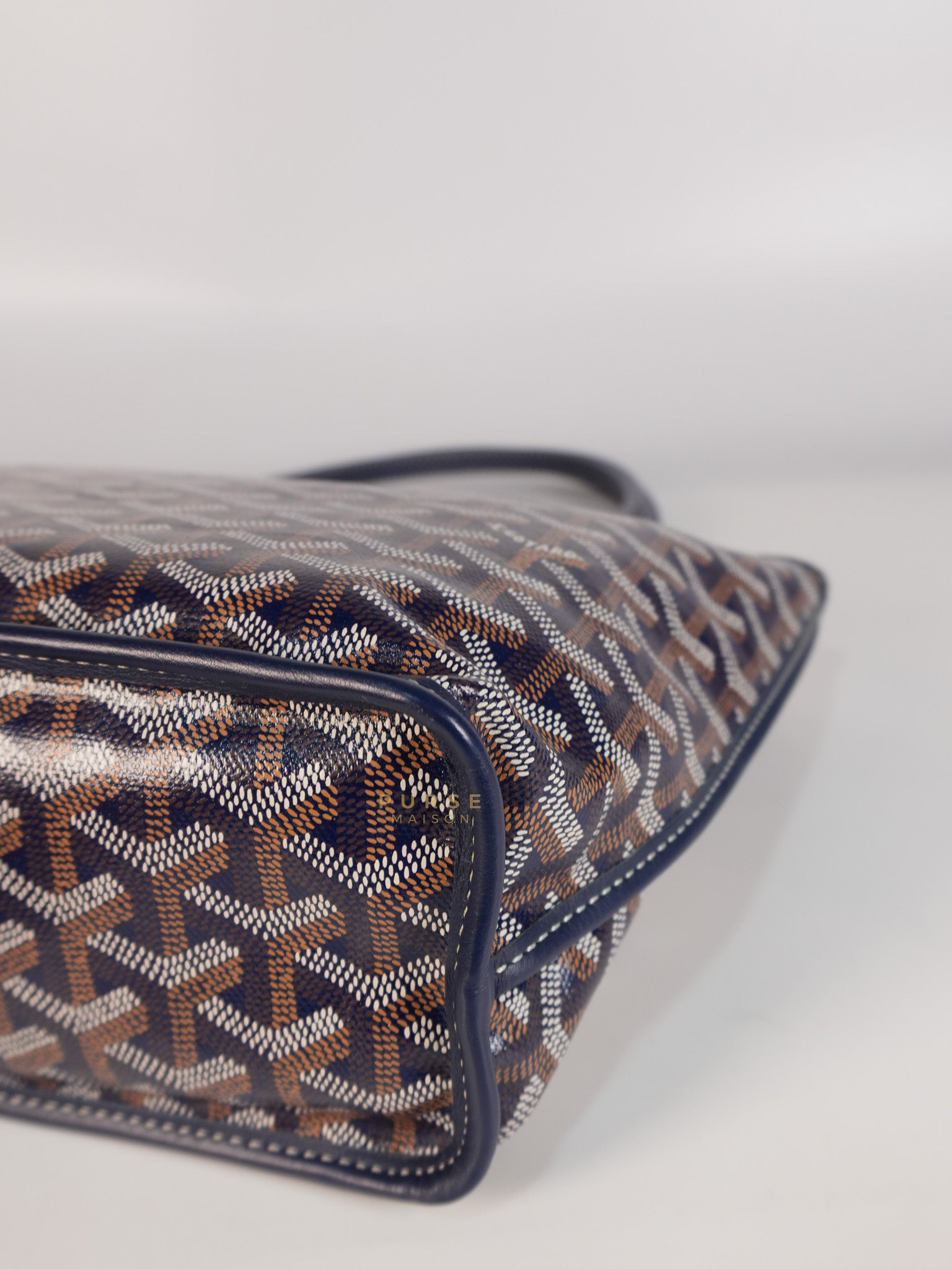 Mini Anjou Tote Bag in Navy Blue | Purse Maison Luxury Bags Shop