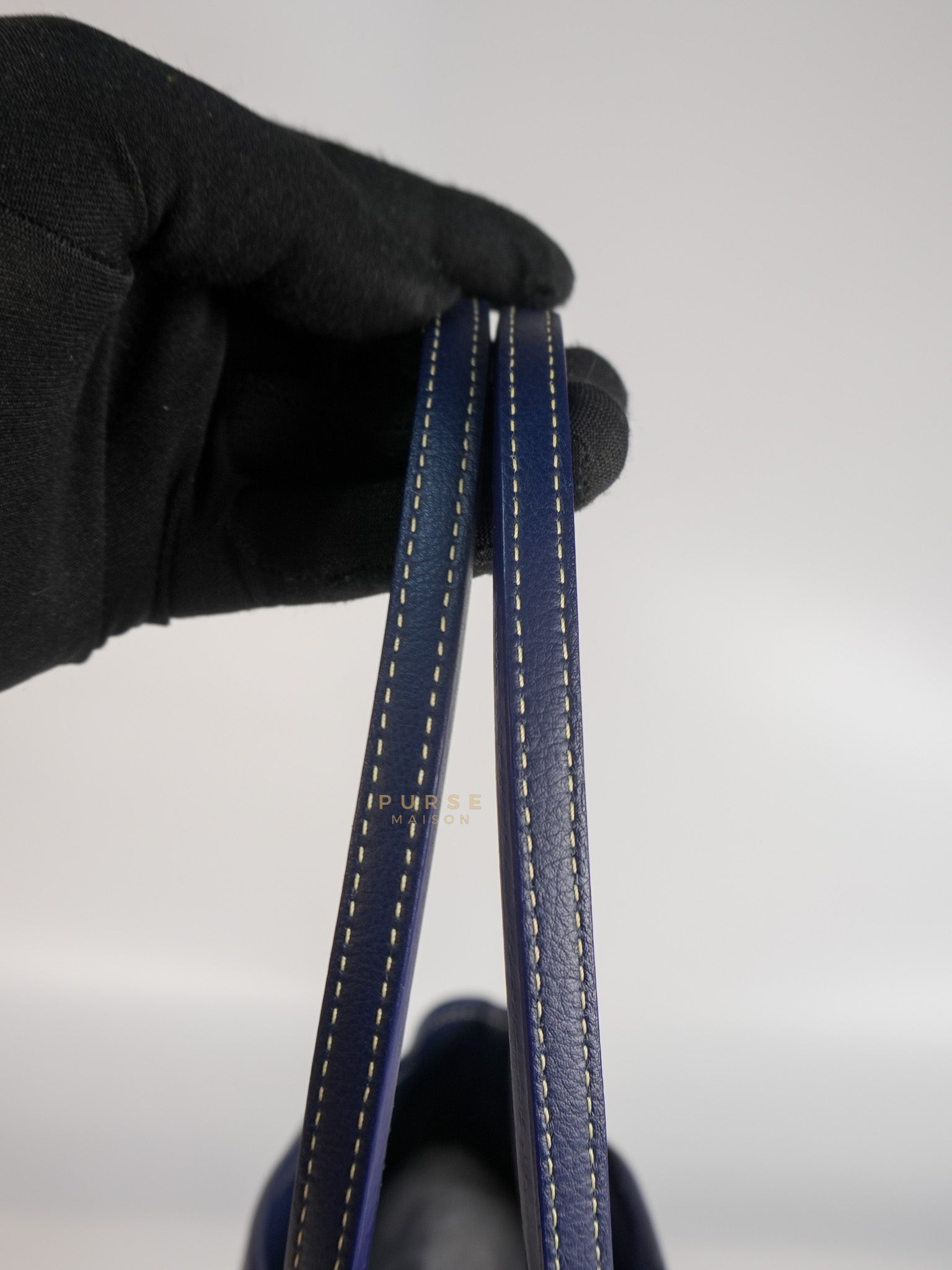 Mini Anjou Tote Bag in Navy Blue | Purse Maison Luxury Bags Shop