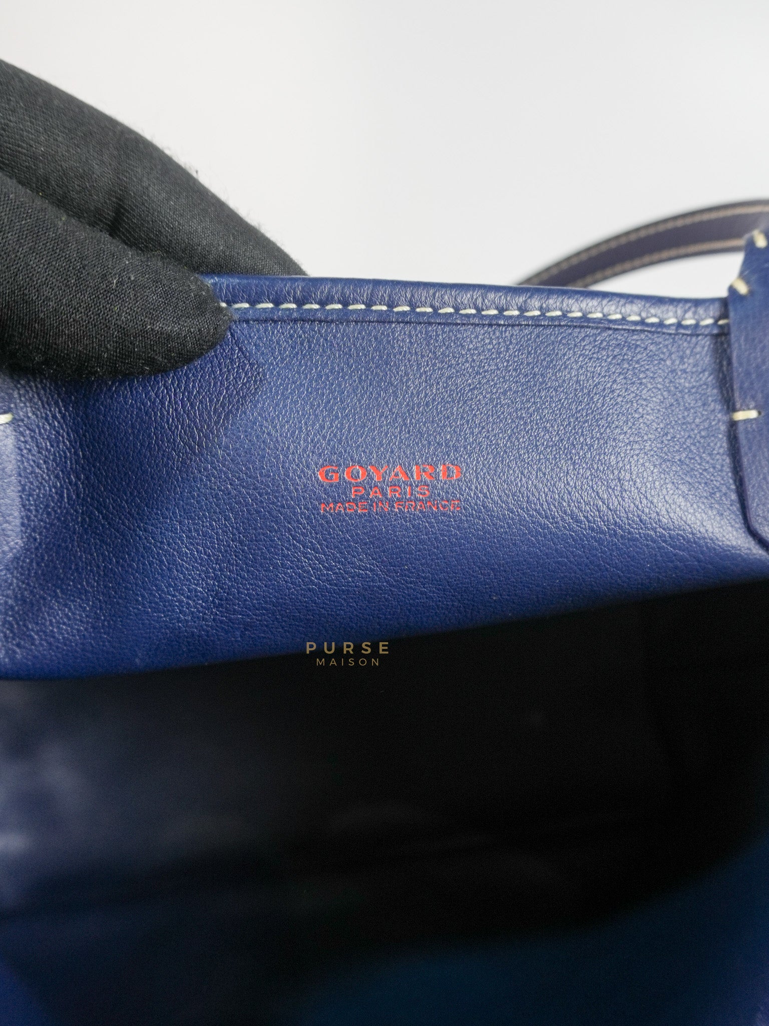 Mini Anjou Tote Bag in Navy Blue | Purse Maison Luxury Bags Shop