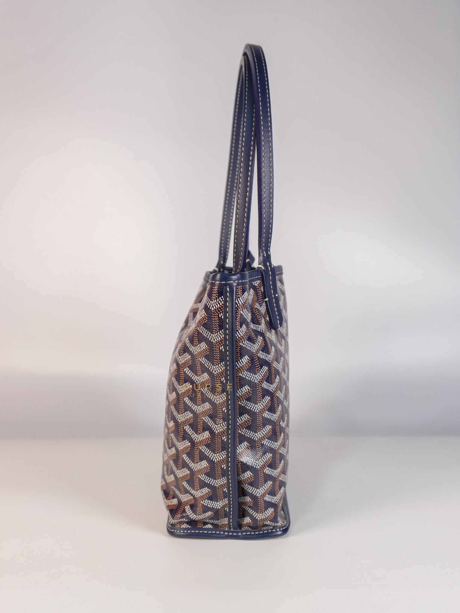 Mini Anjou Tote Bag in Navy Blue | Purse Maison Luxury Bags Shop