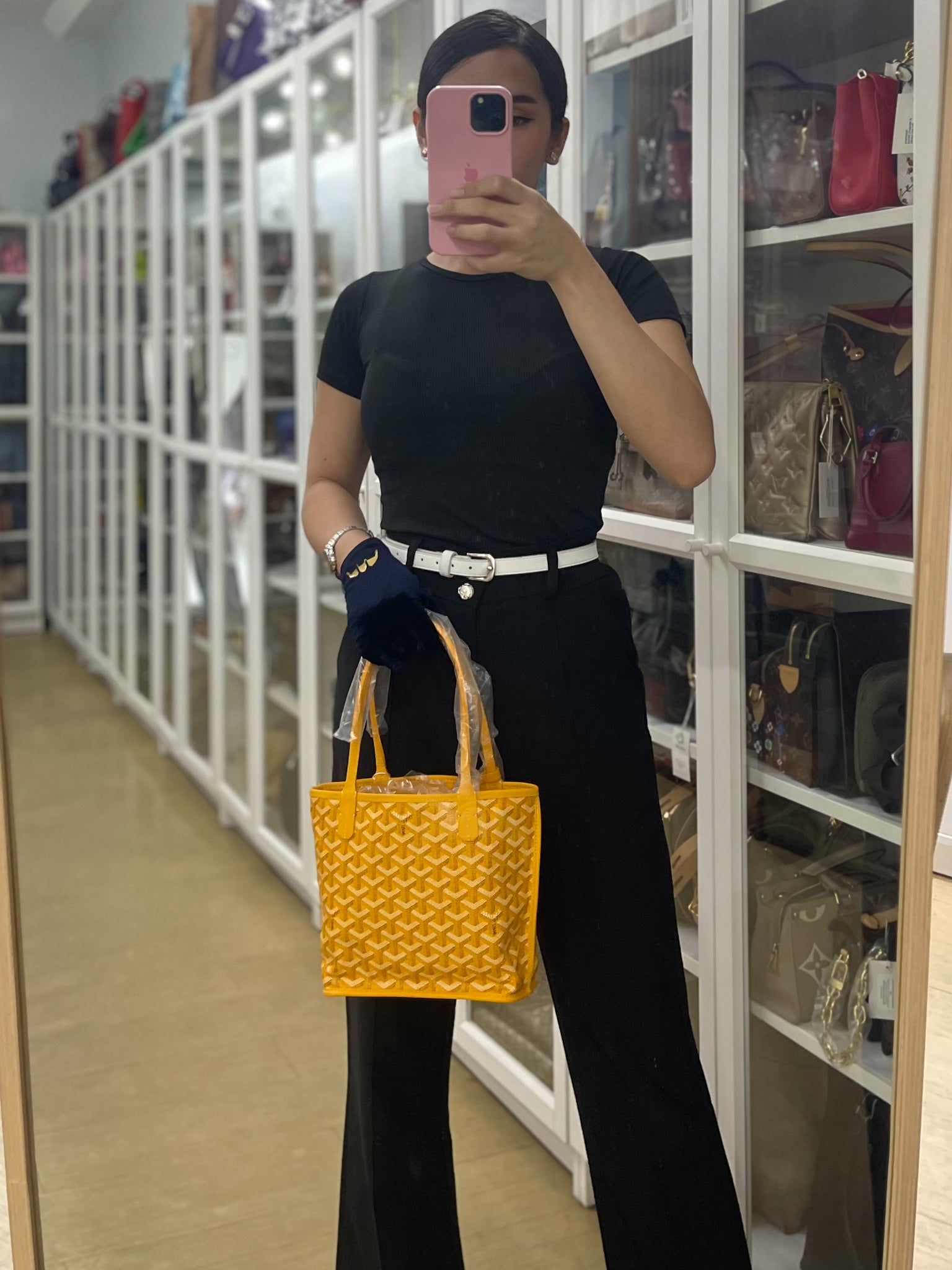 Mini Anjou Yellow in Goyardine Canvas | Purse Maison Luxury Bags Shop