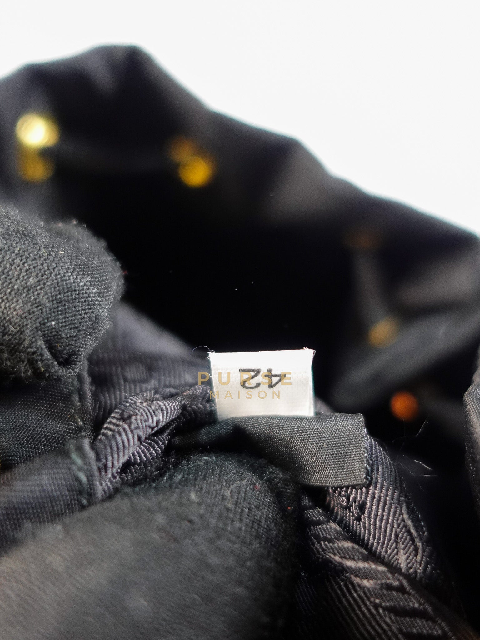 Mini Bucket Bag in Black Tessuto Nylon Leather & Gold Hardware | Purse Maison Luxury Bags Shop