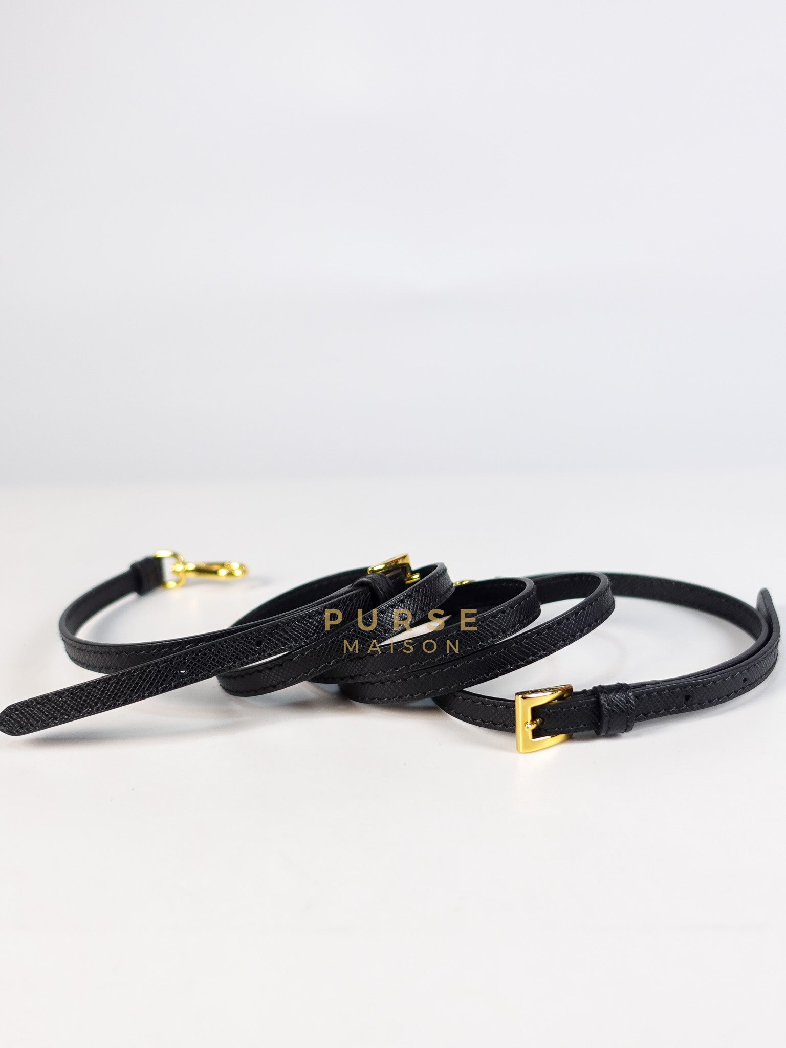 Mini Bucket Bag in Black Tessuto Nylon Leather & Gold Hardware | Purse Maison Luxury Bags Shop