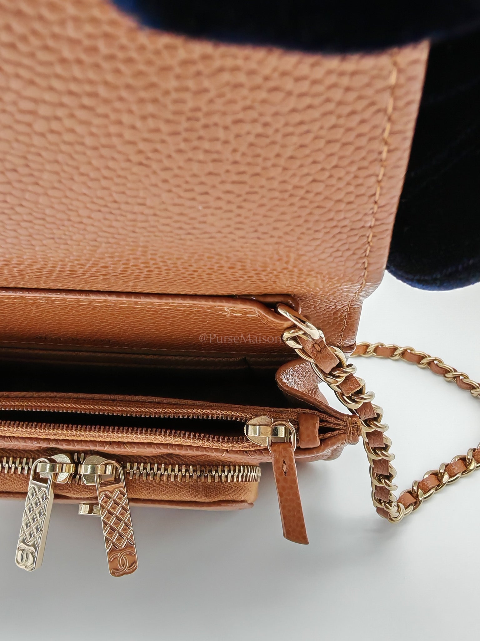 Mini Business Affinity in Caramel Light Gold Hardware (Microchip) | Purse Maison Luxury Bags Shop