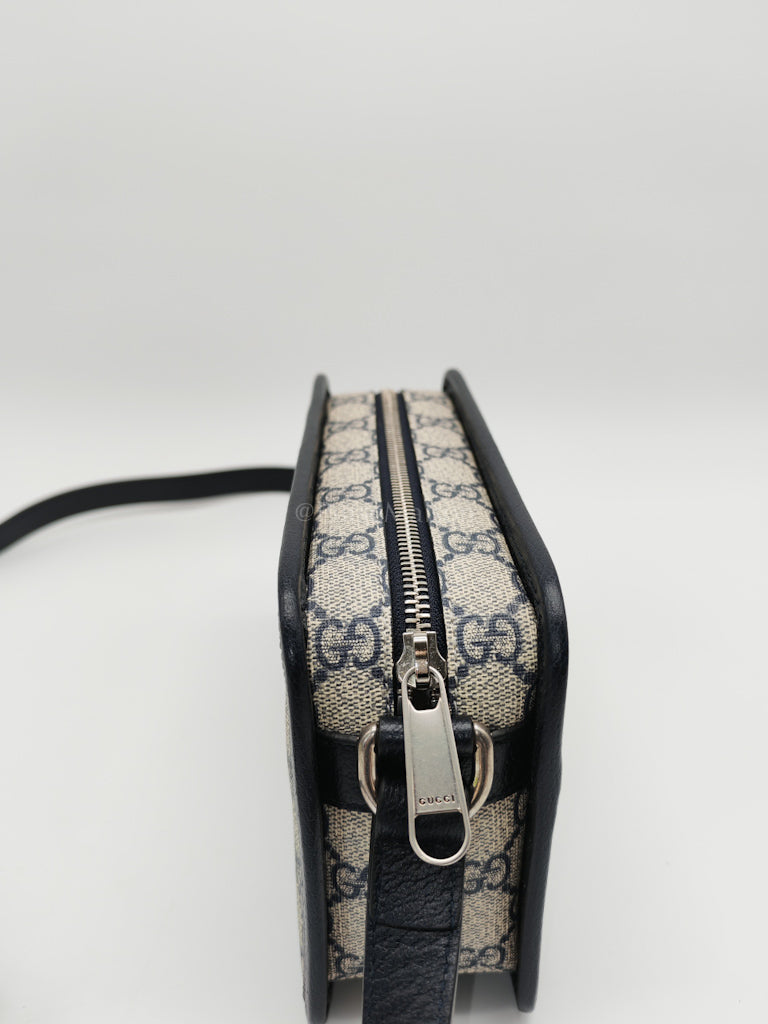 Mini Camera Bag in Blue GG Supreme Canvas | Purse Maison Luxury Bags Shop