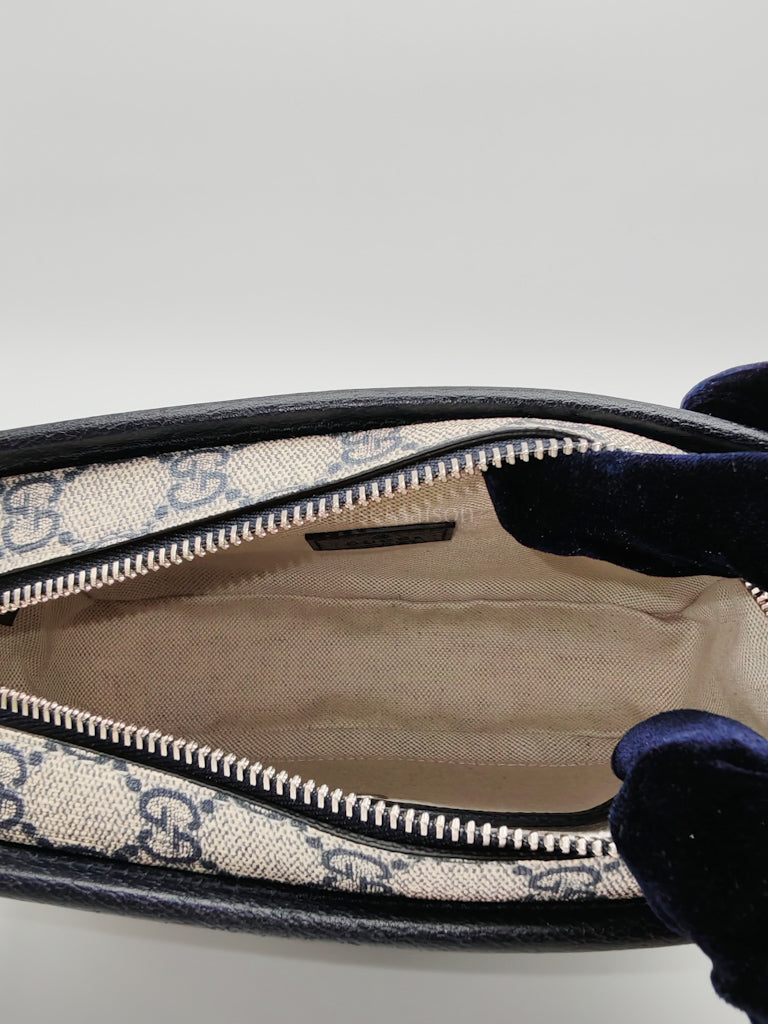 Mini Camera Bag in Blue GG Supreme Canvas | Purse Maison Luxury Bags Shop