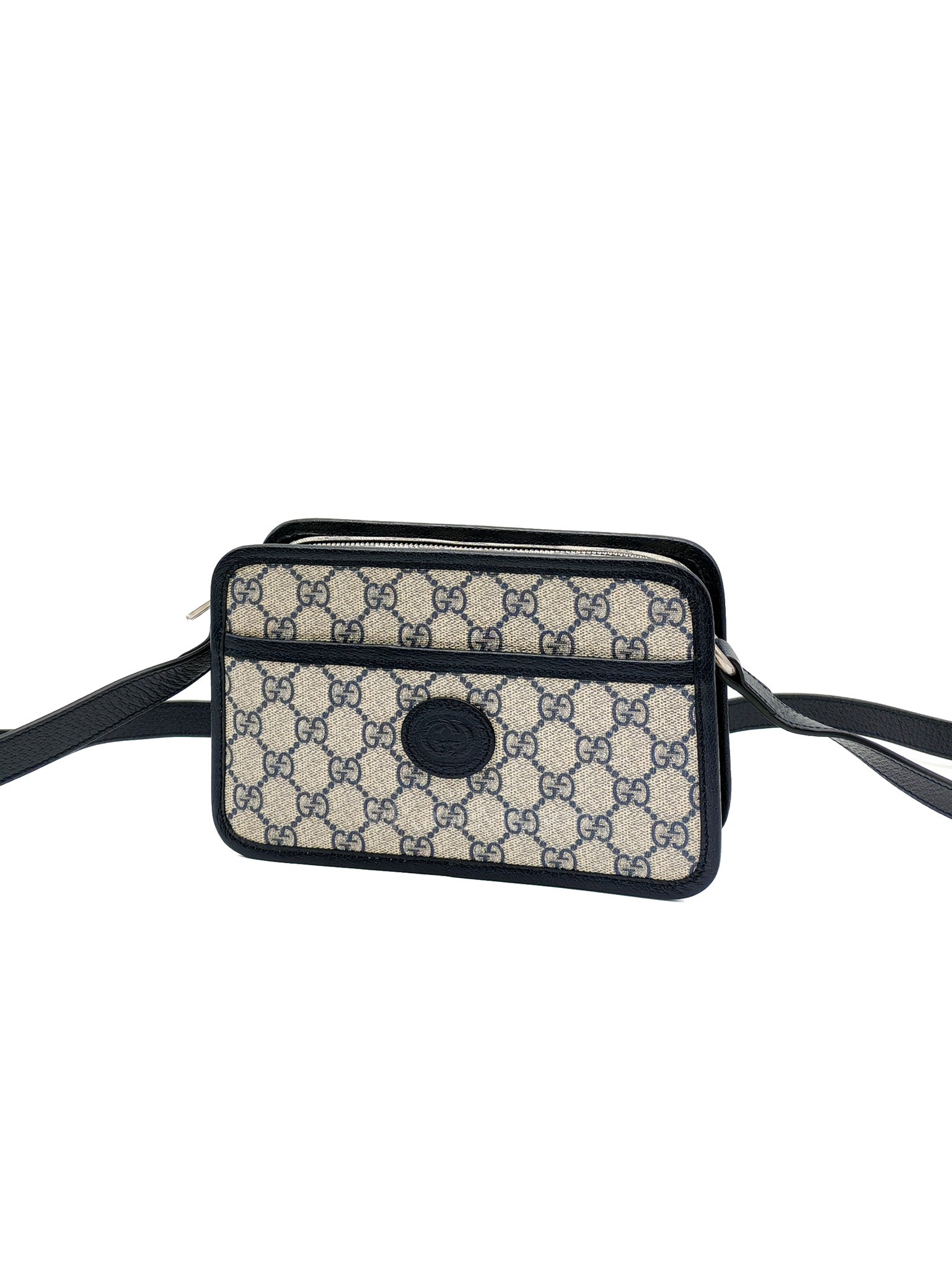 Mini Camera Bag in Blue GG Supreme Canvas | Purse Maison Luxury Bags Shop