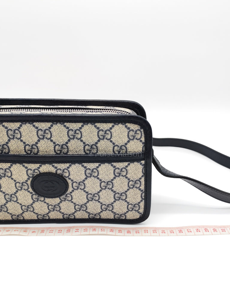Mini Camera Bag in Blue GG Supreme Canvas | Purse Maison Luxury Bags Shop